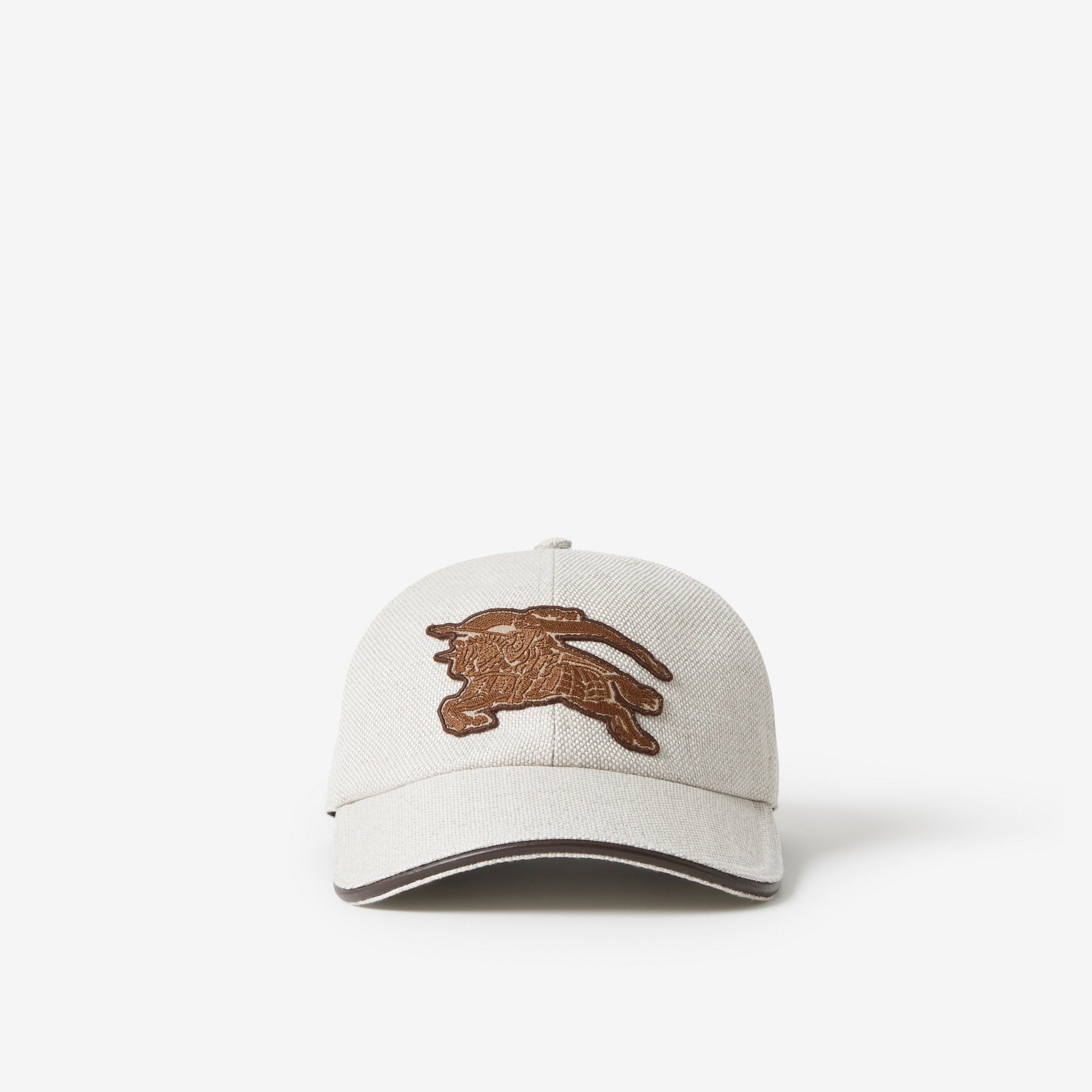 EKD Appliqué Linen Hemp Cotton Baseball Cap - 1