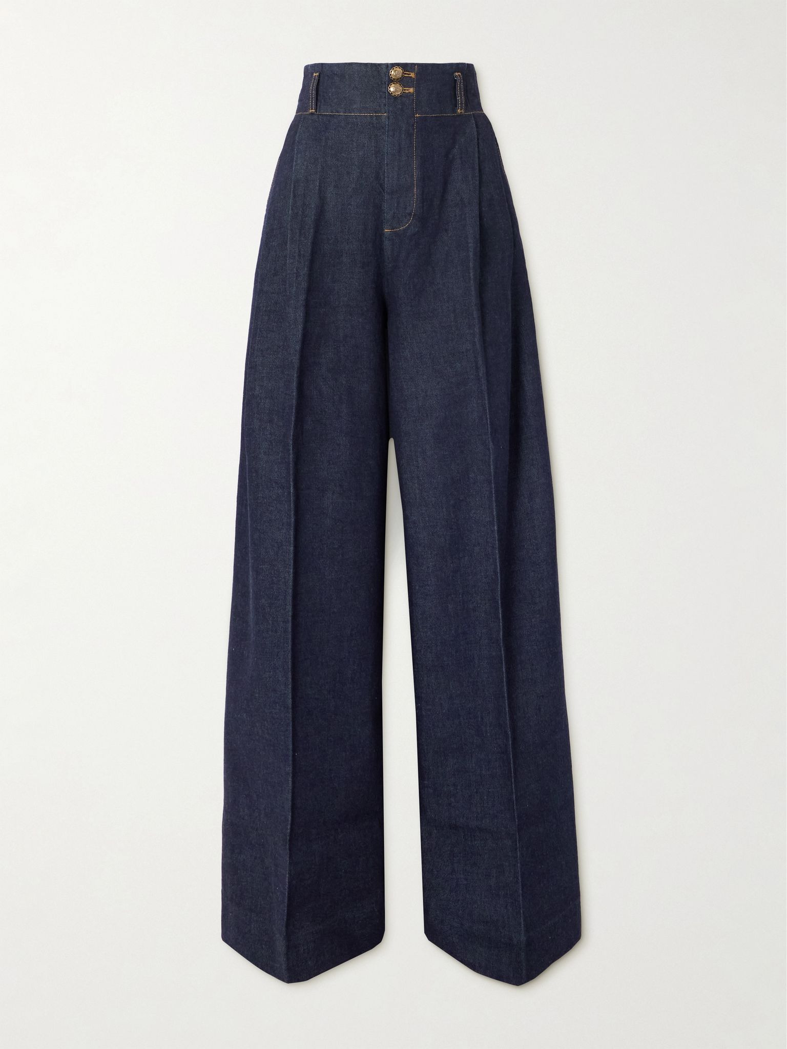 Hypnotic pleated wide-leg jeans Dark denim - 1