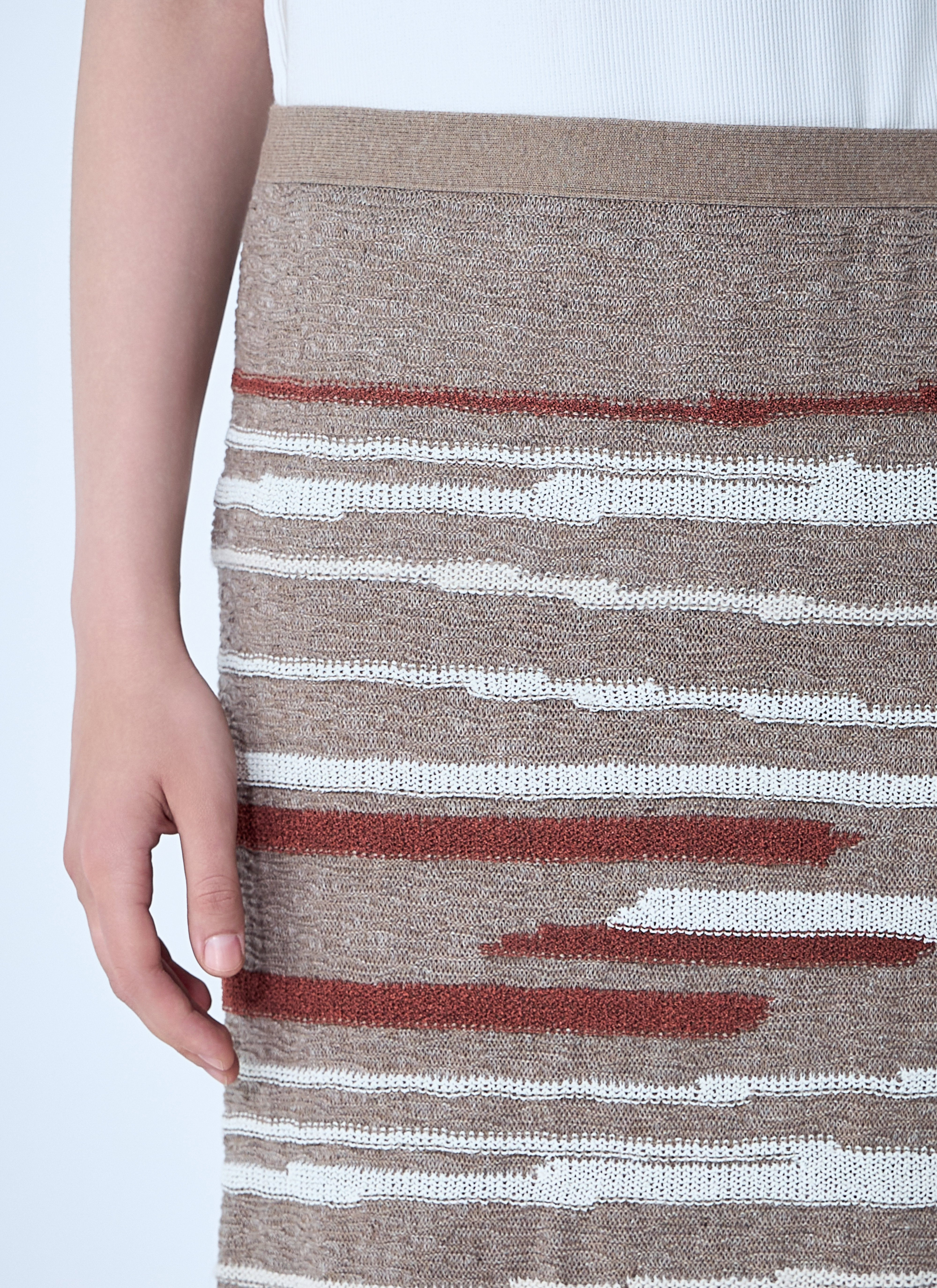 Bottega Veneta Women Linen-And-Cotton Skirt - 5
