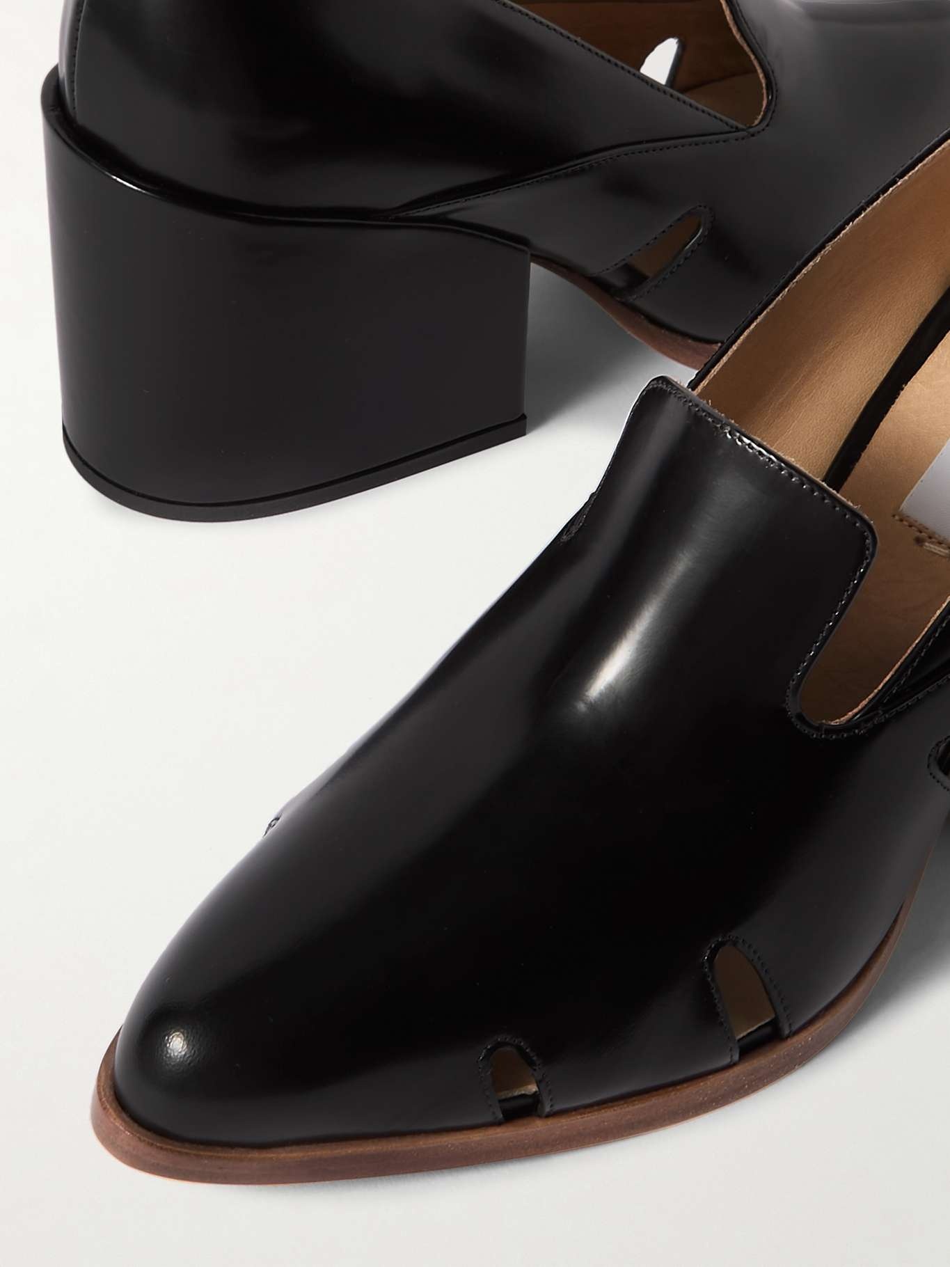 Eliza cutout leather pumps - 4