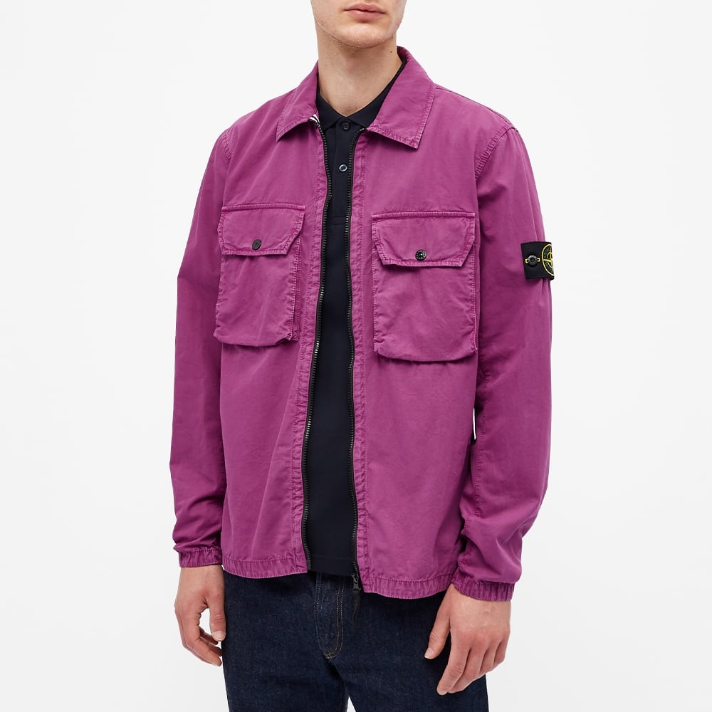 Stone Island 2 Pocket Brushed Cotton Shirt Jacket - 5