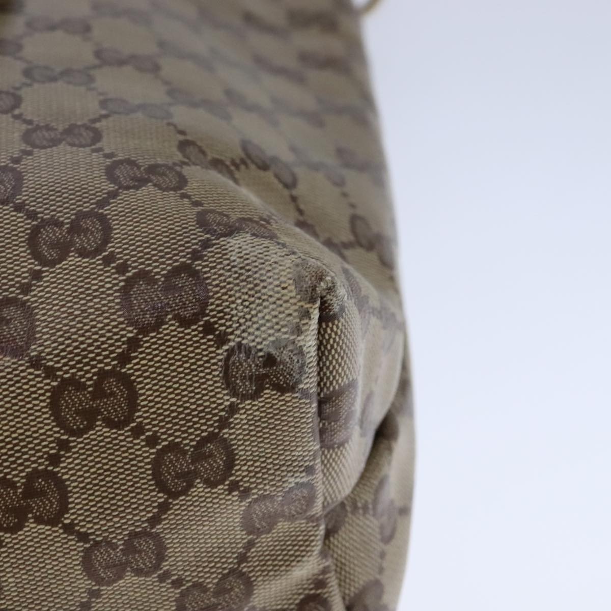 GUCCI GG Crystal Tote Bag Coated Canvas Beige Gold - 16