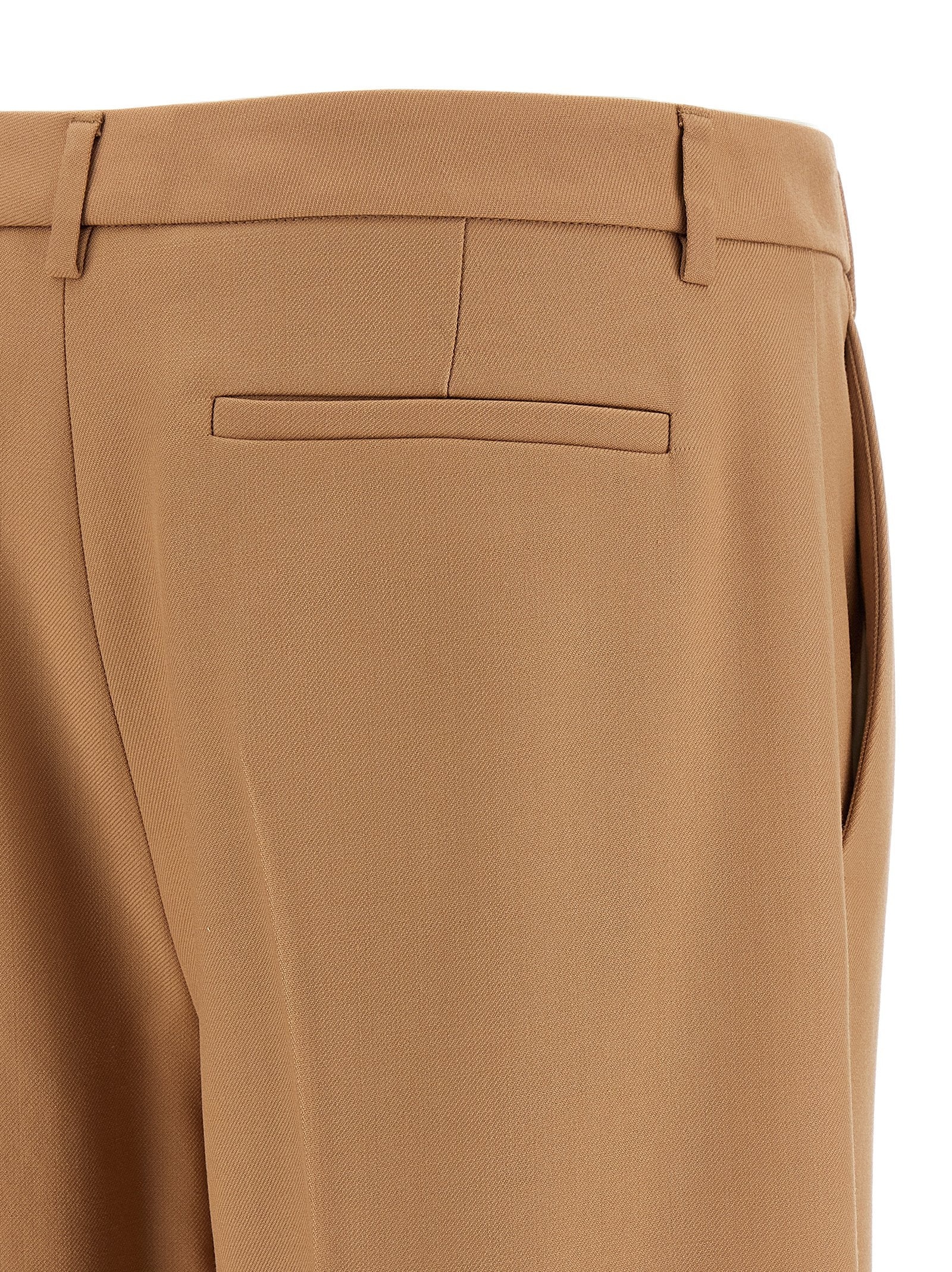 Valentino Garavani Luxury Wool Pants Beige - 4
