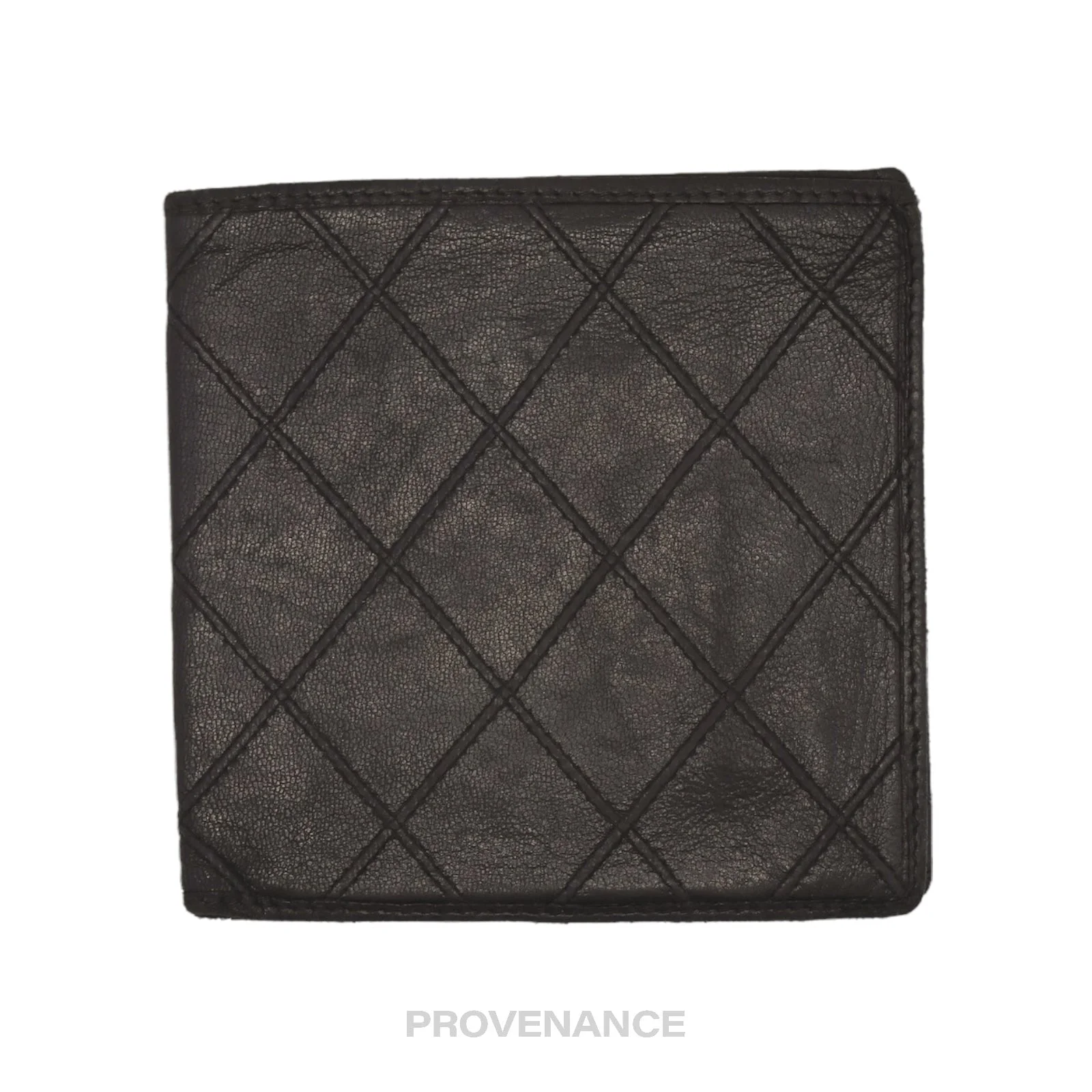 Chanel 6CC Bifold Wallet - Black Quilted Calfskin - 1