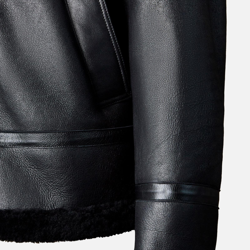 Aviator Jacket in Shearling Black 7