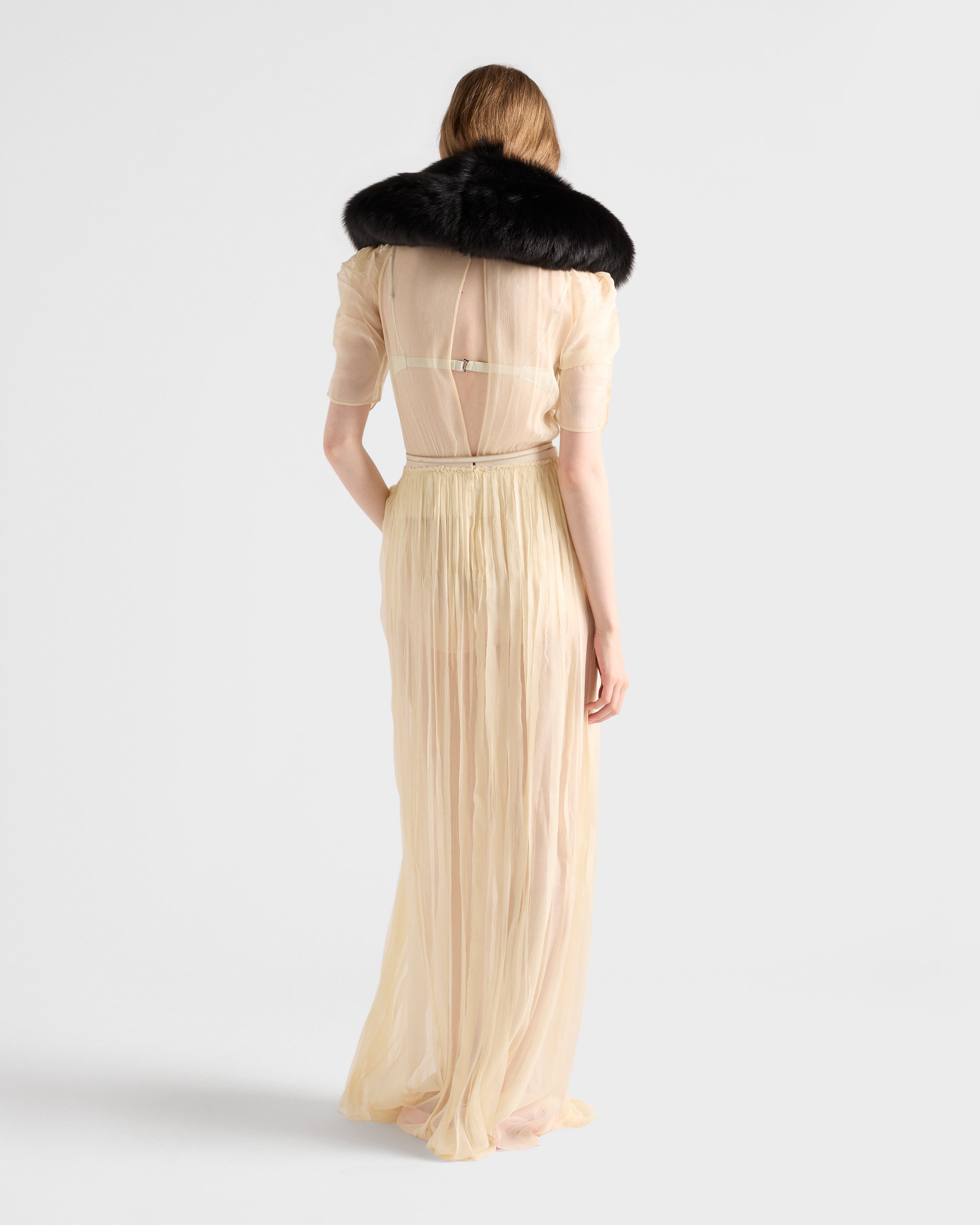 Long silk chiffon dress - 5