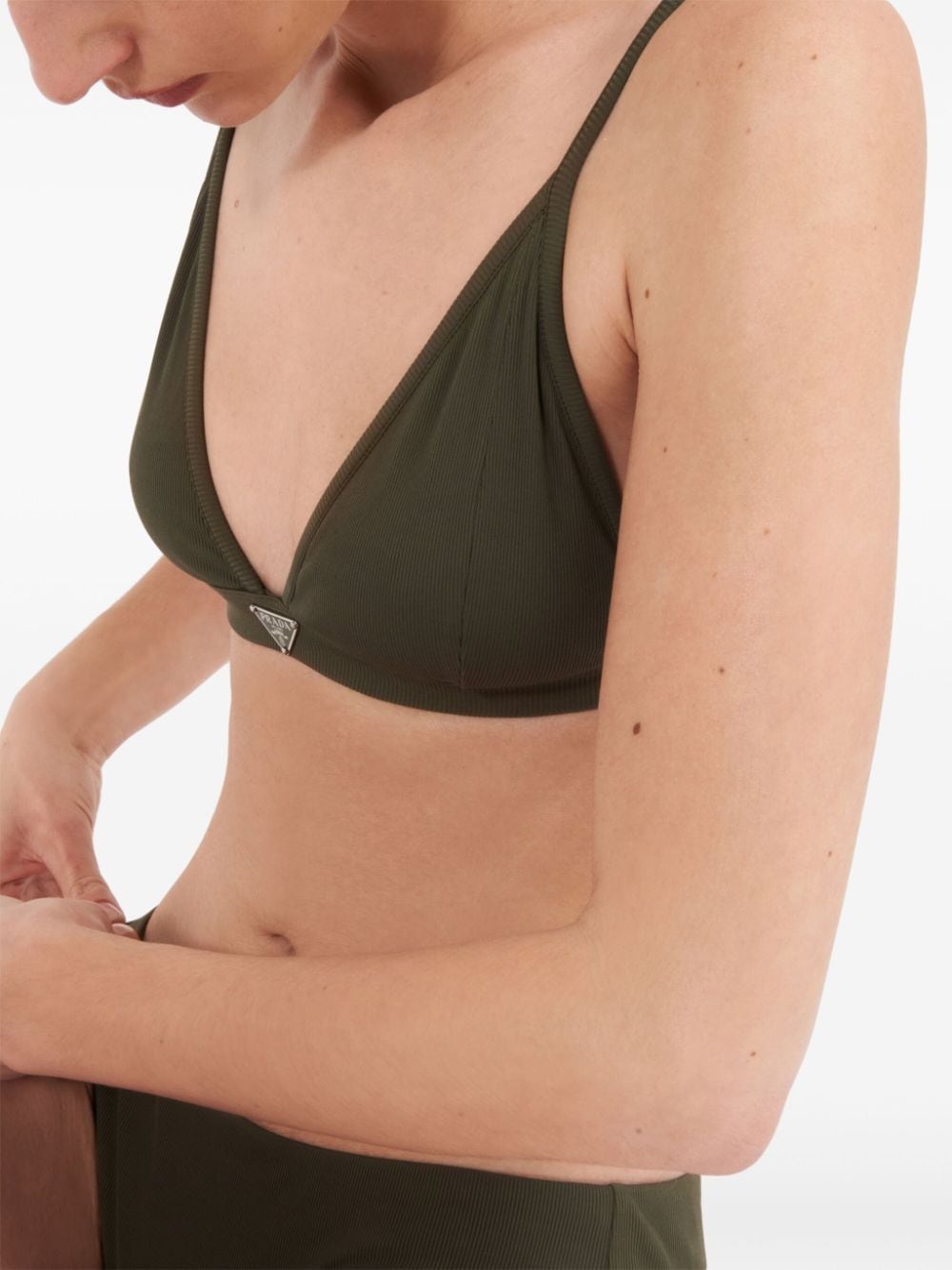 high-cut fine-ribbed bikini bottoms - 3
