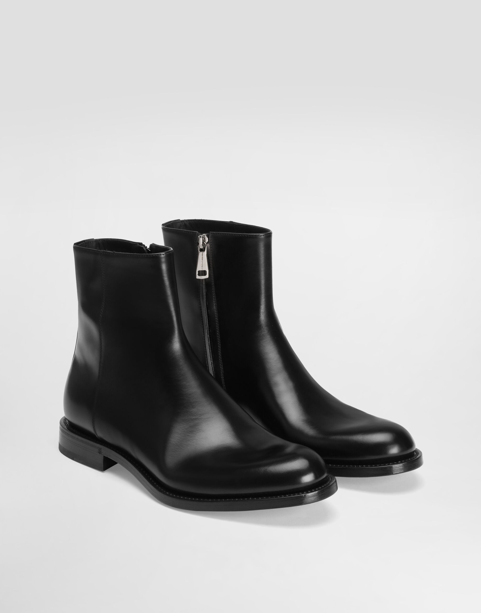 Brushed leather ankle boots - 2