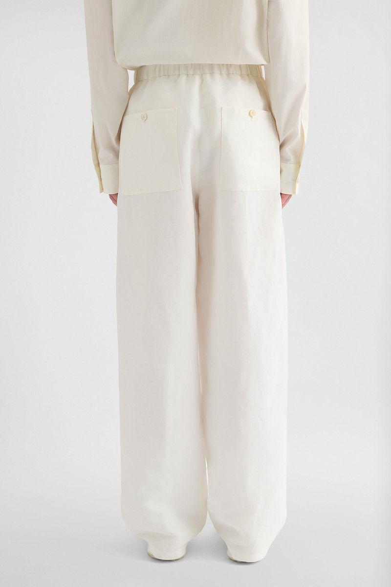Linen Blend Cargo Trousers 5