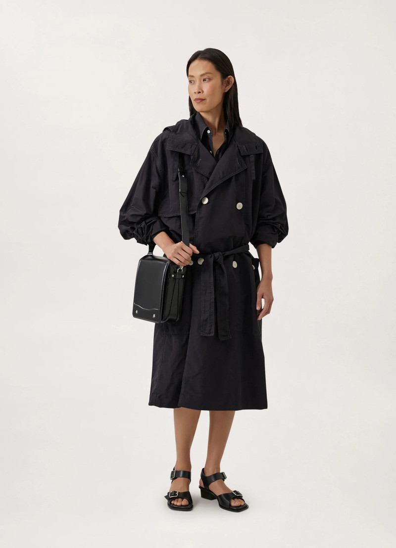 HOODED DOUBLE BREASTED PARKA
POLYAMIDE LINEN COTTON 5