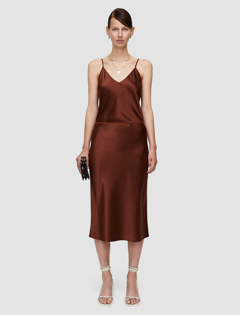 JOSEPH Silk Satin Isaak Skirt outlook