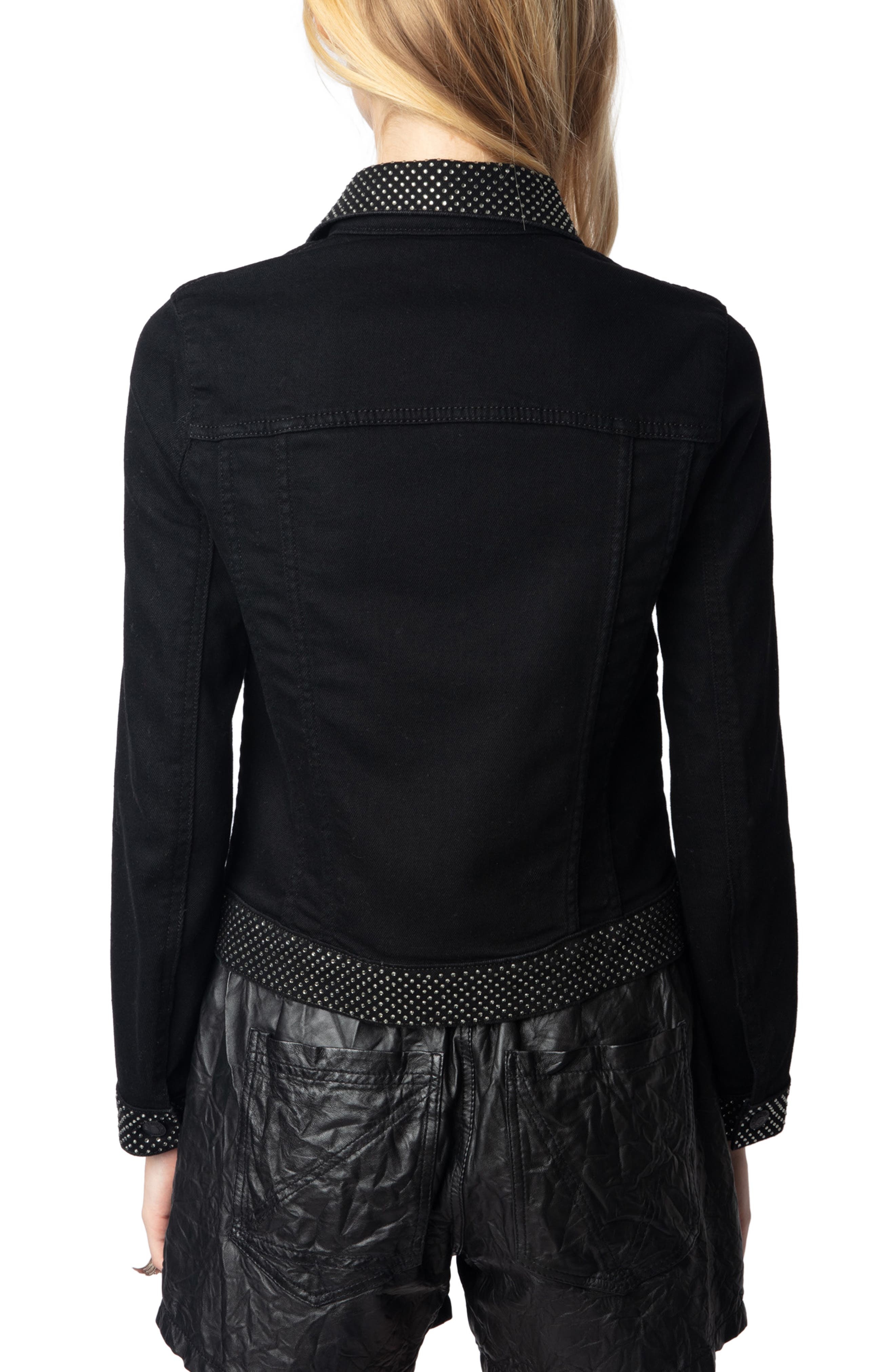 Zadig & Voltaire Kioky Denim Jacket in Black at Nordstrom - 2