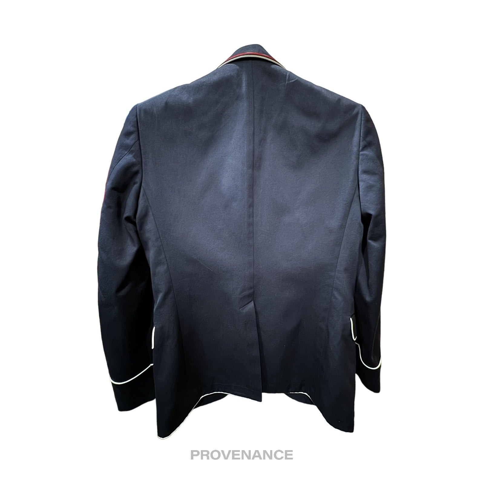 Gucci Contrast Piping Blazer Jacket Coat - Navy Blue 46 - 6
