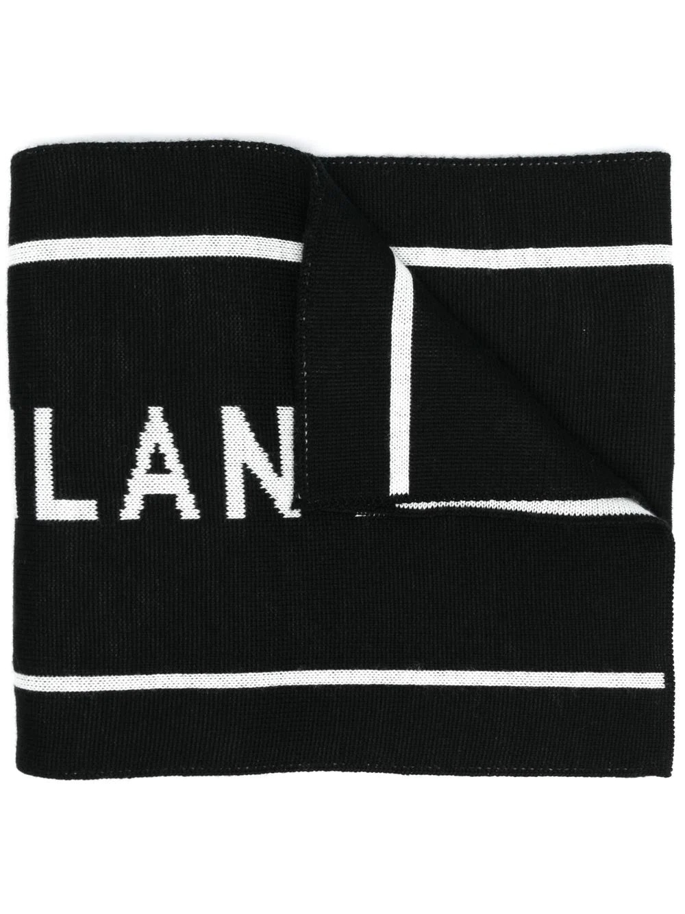 logo-intarsia scarf - 1