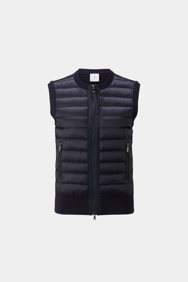 Zira hybrid knitted vest in Navy blue 1
