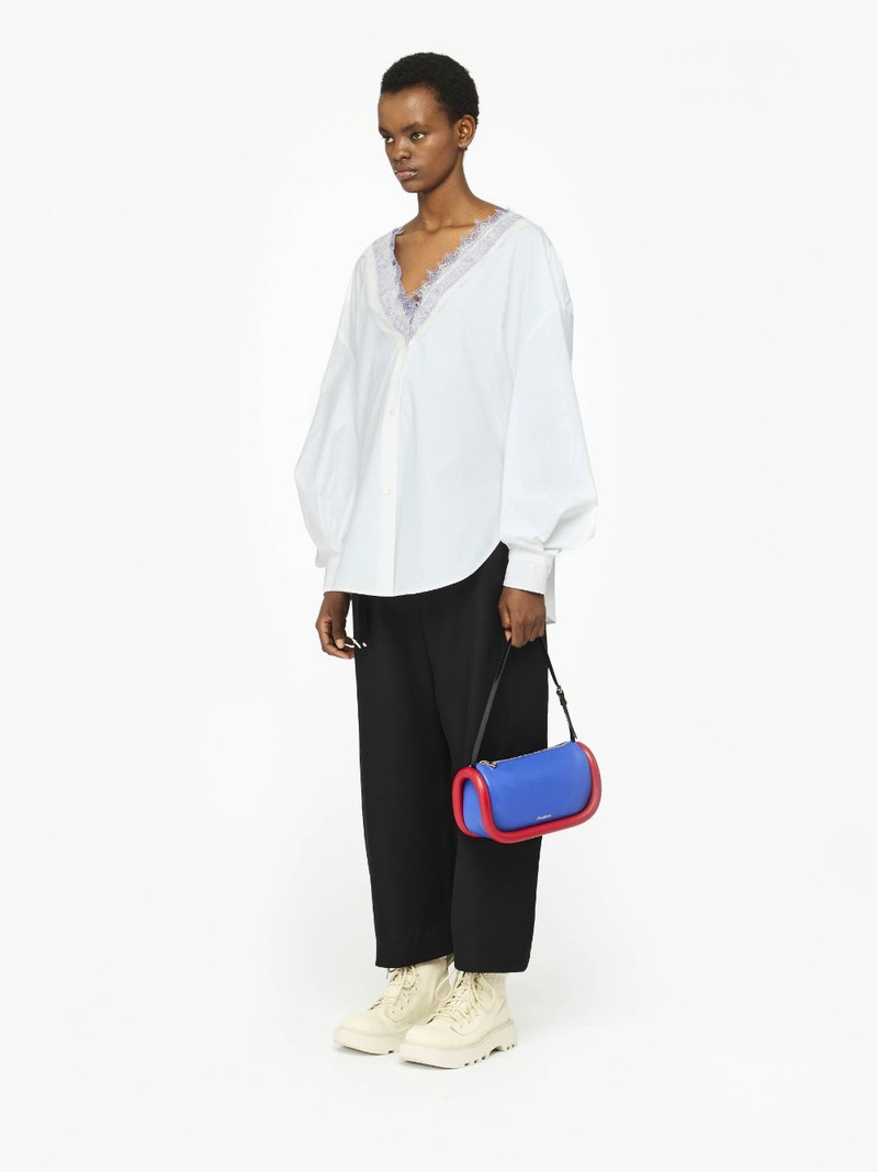 V-NECK LACE TRIM SHIRT 4
