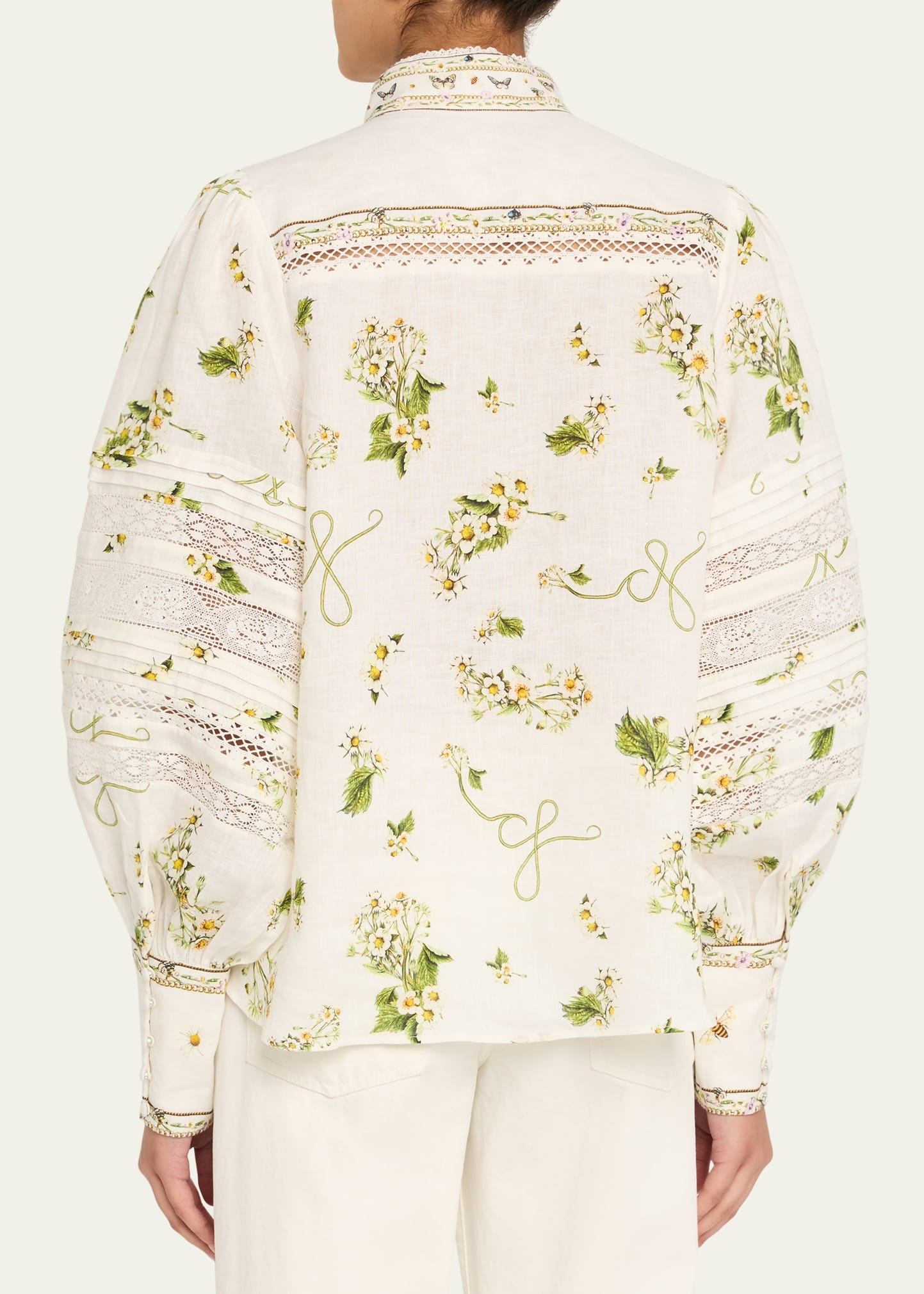 Botanical Utopia Buttoned Collar Blouse - 3