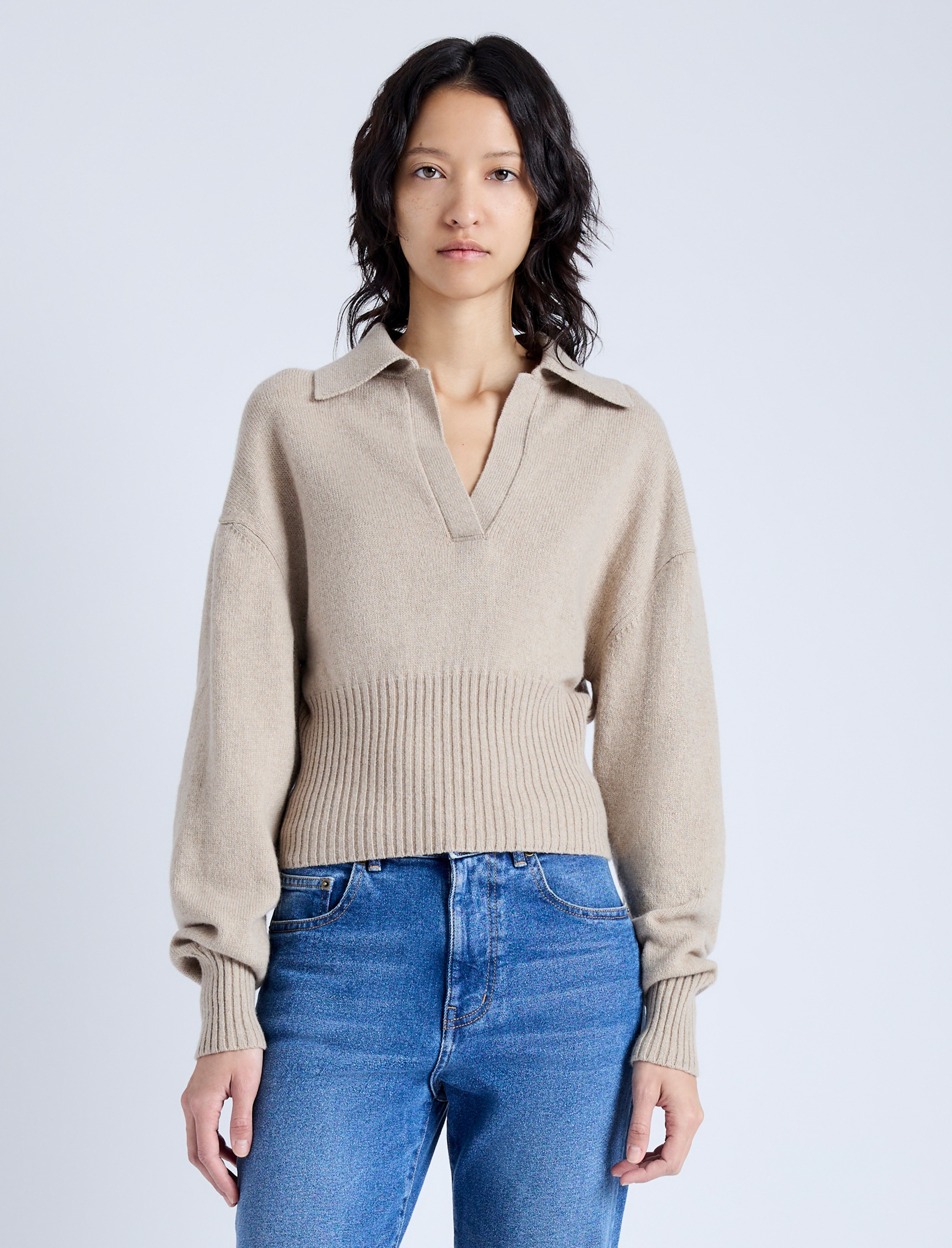 Jeanne Polo Sweater in Eco Cashmere - 2