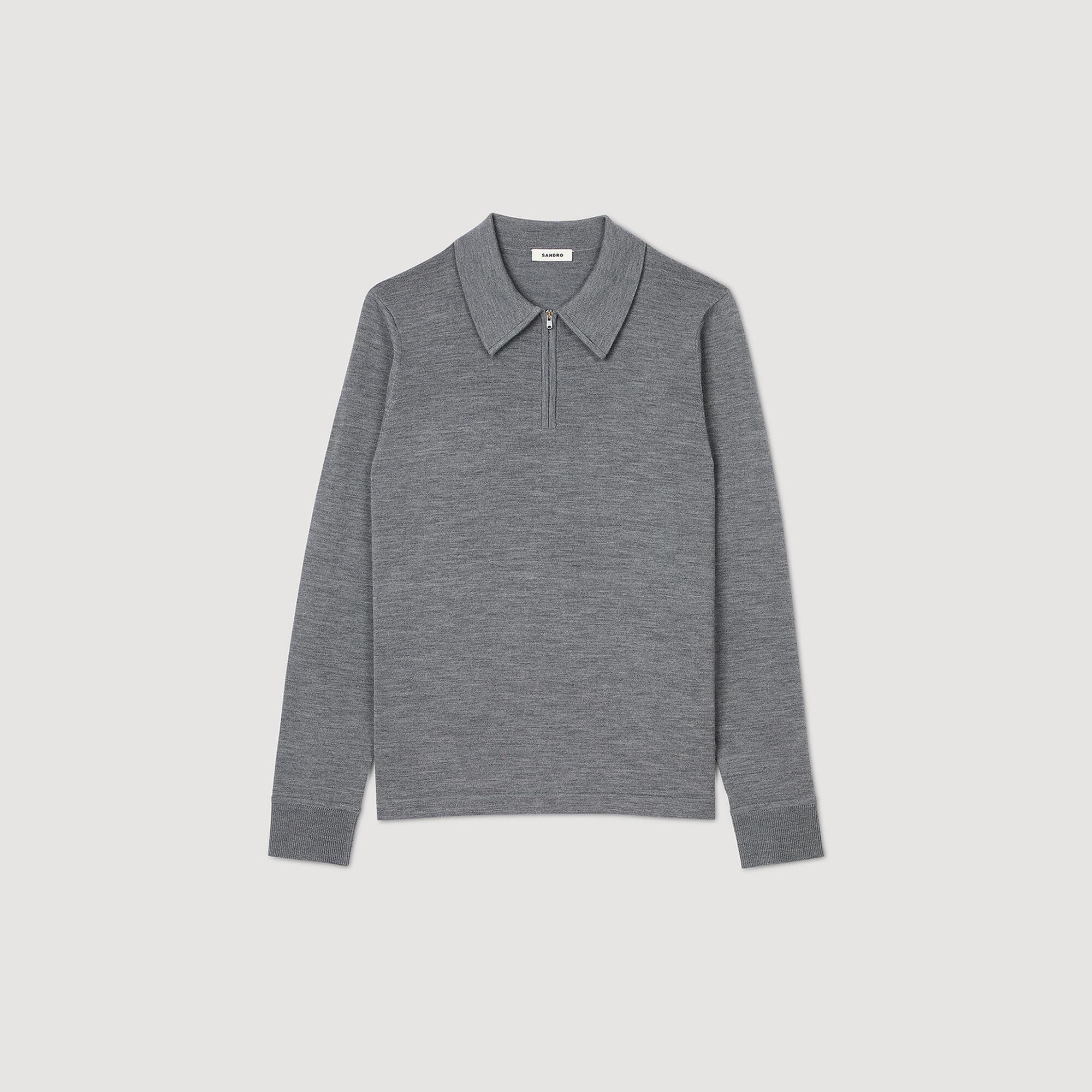 KNITTED POLO SWEATER - 1