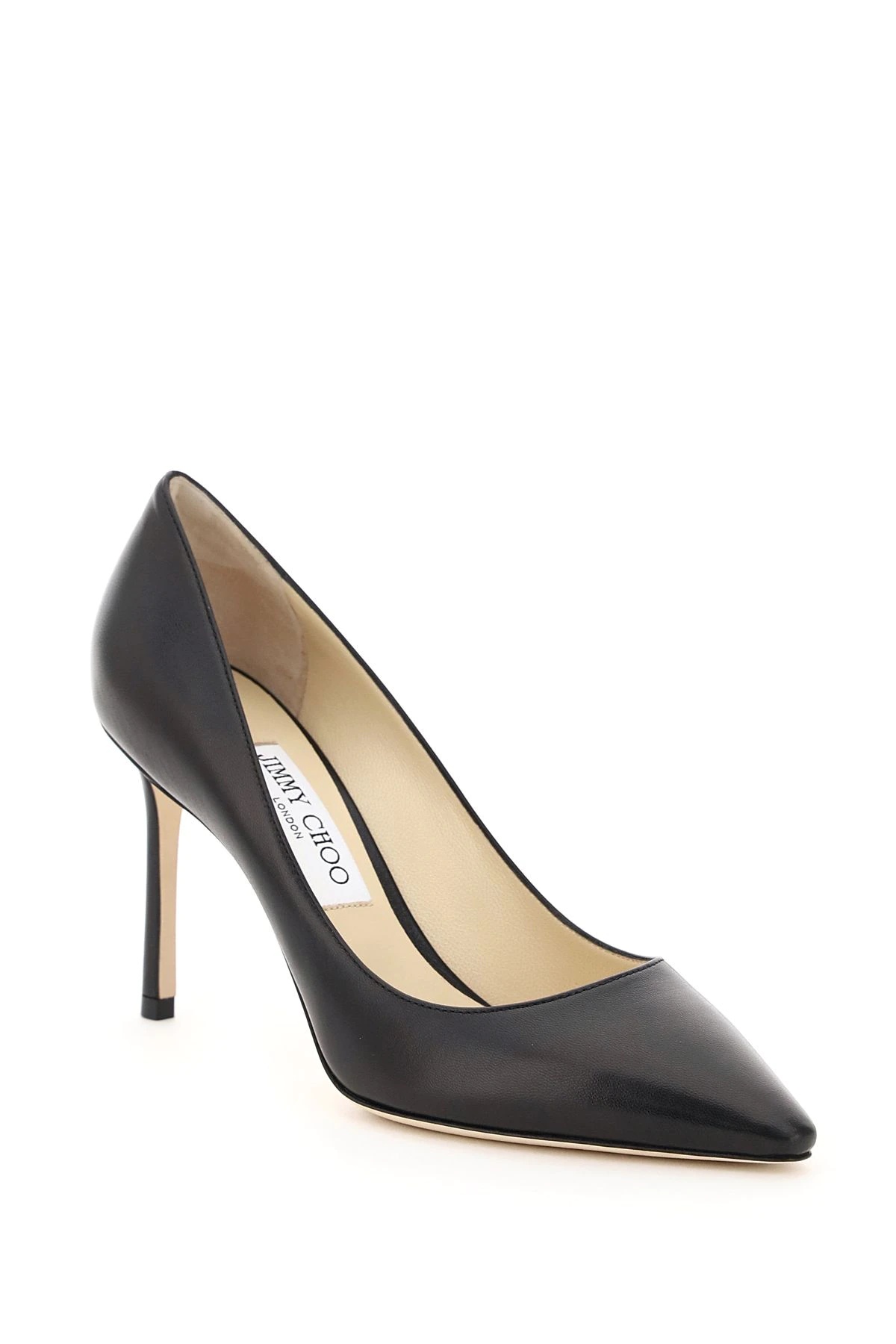 ROMY 85 NAPPA LEATHER PUMPS - 4