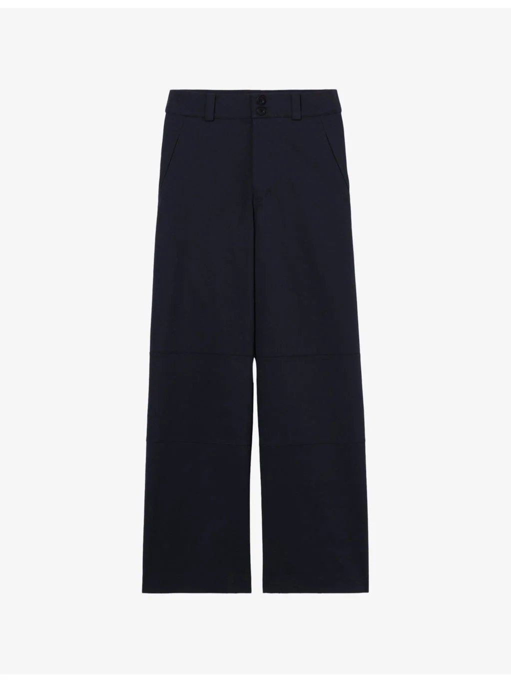 Straight-Leg High-Rise Stretch-Cotton Trousers - 1
