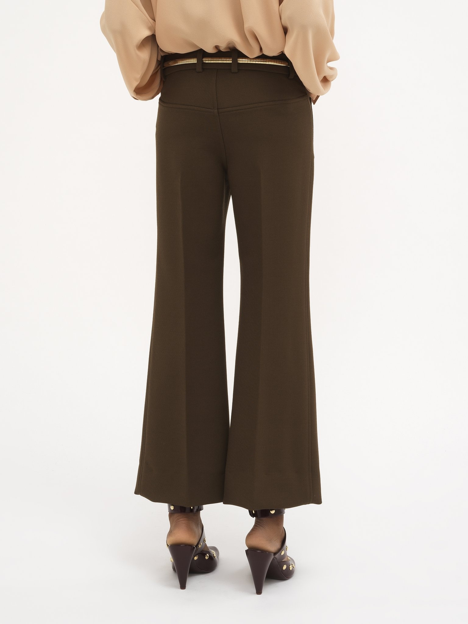 CROPPED BOOTCUT PANTS IN CAVALRY WOOL - 6