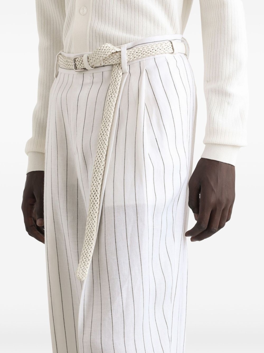 striped tailored trousers - 4