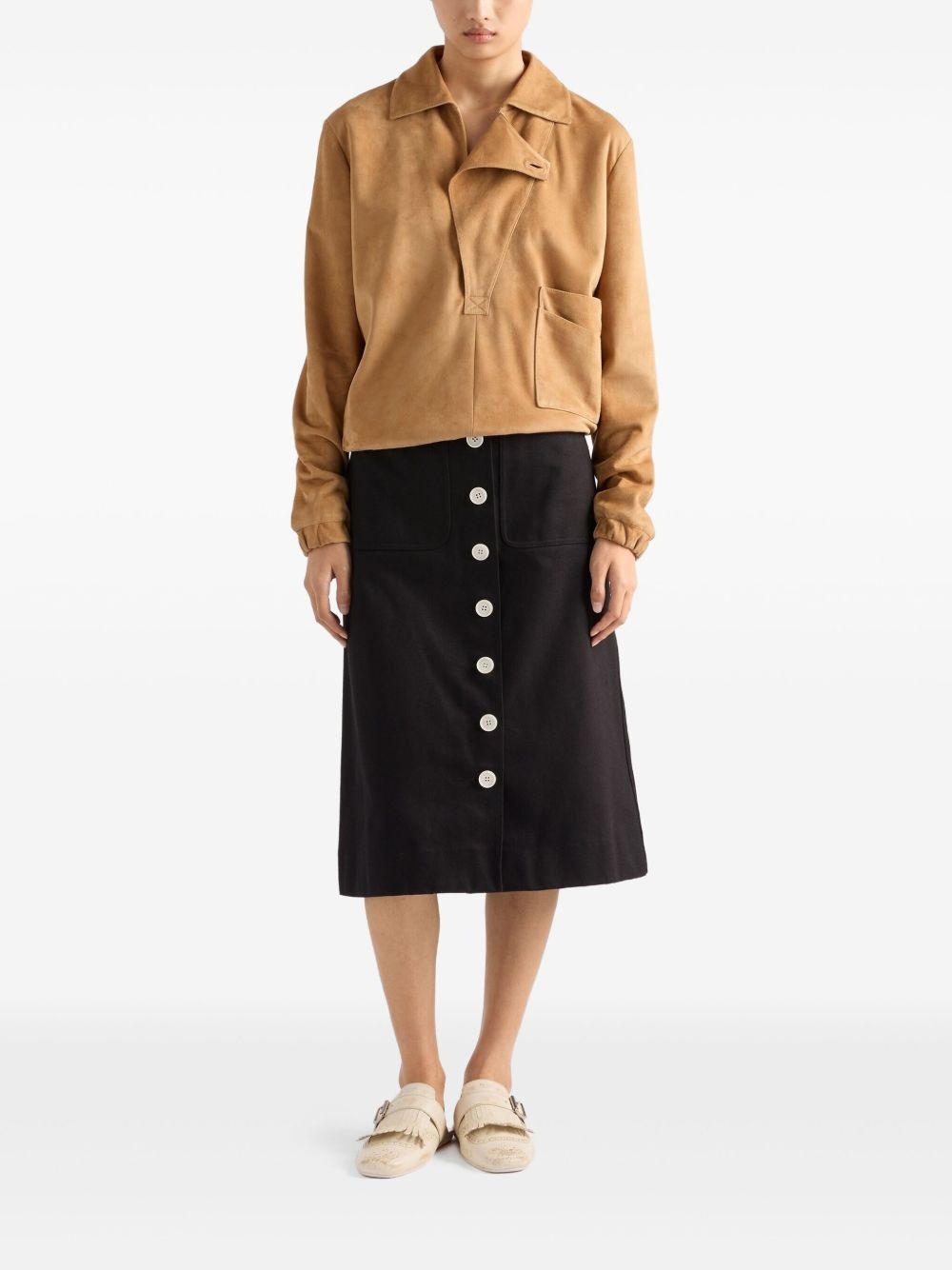suede blouson jacket - 2