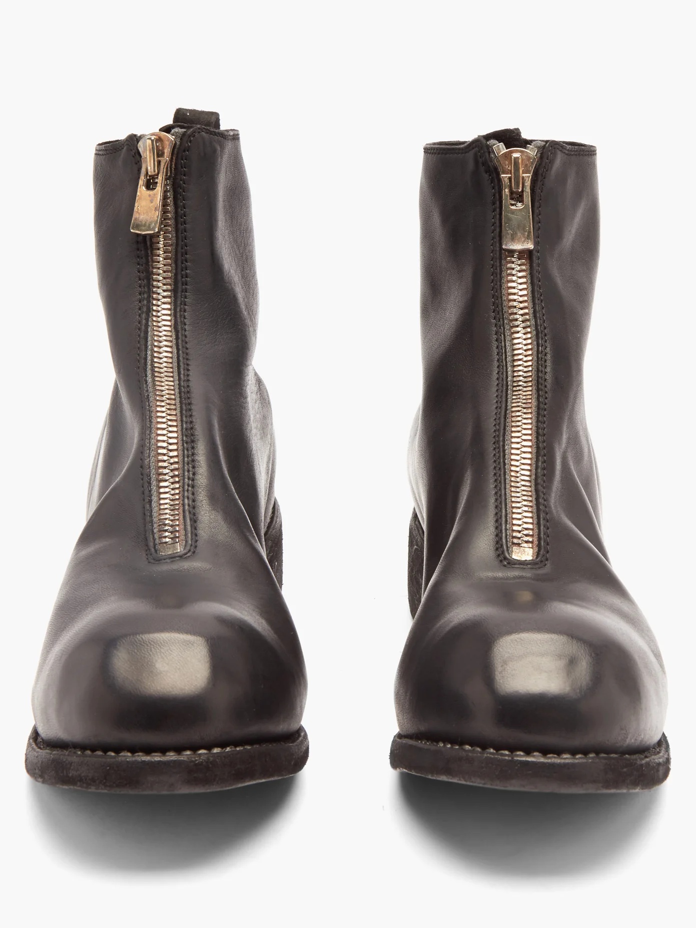 Zip-front supple-leather boots - 5