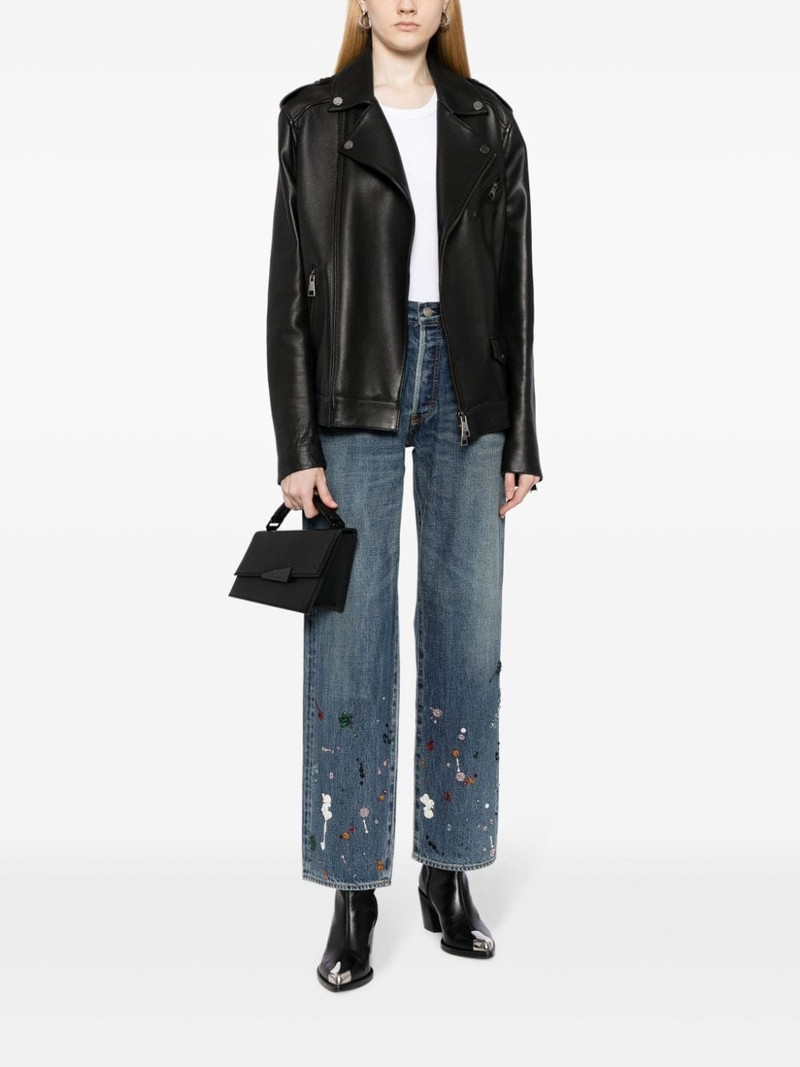 UNDERCOVER appliquÃ©-detail wide-leg jeans outlook