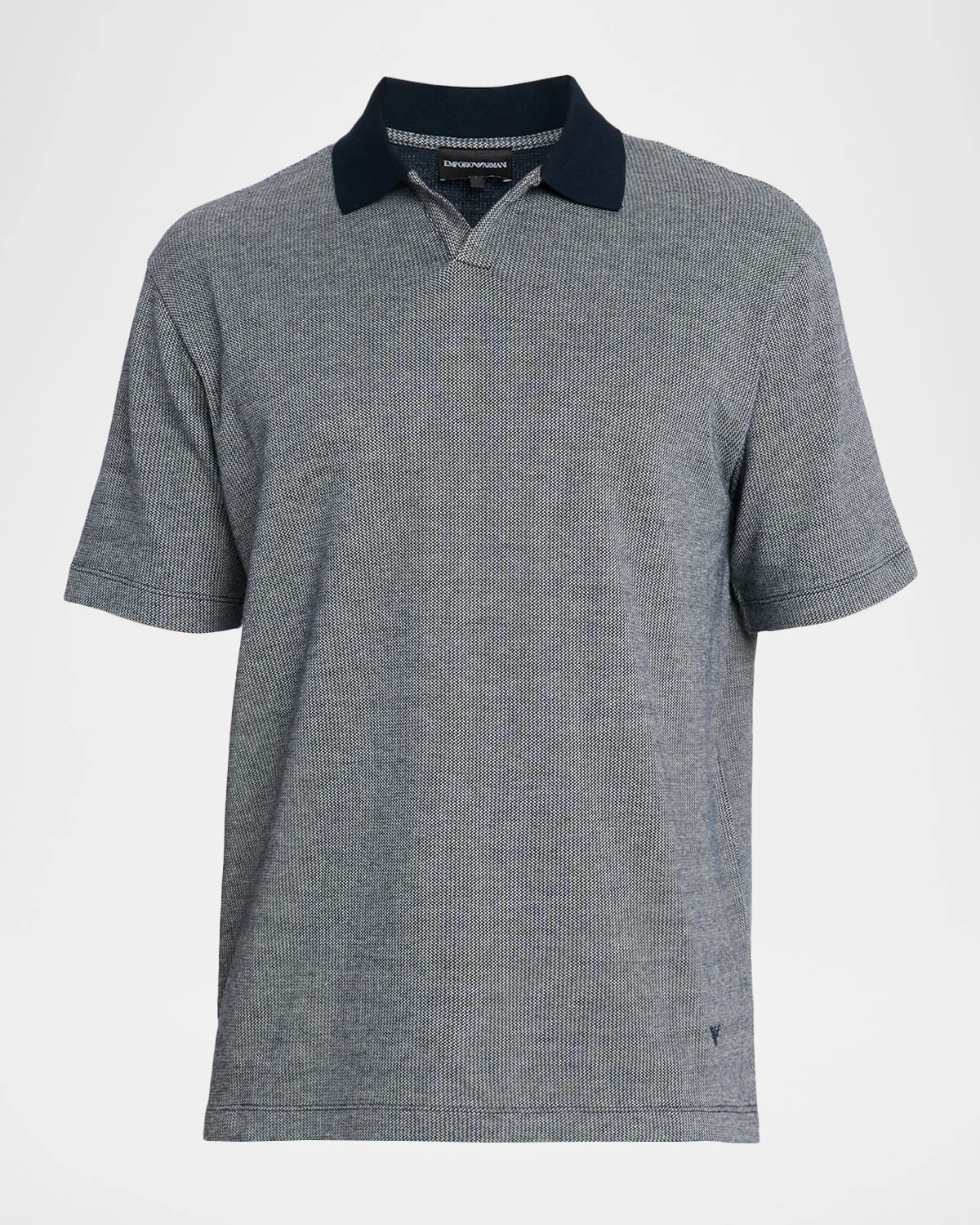 Men's Melange Short-Sleeve Polo Shirt - 1