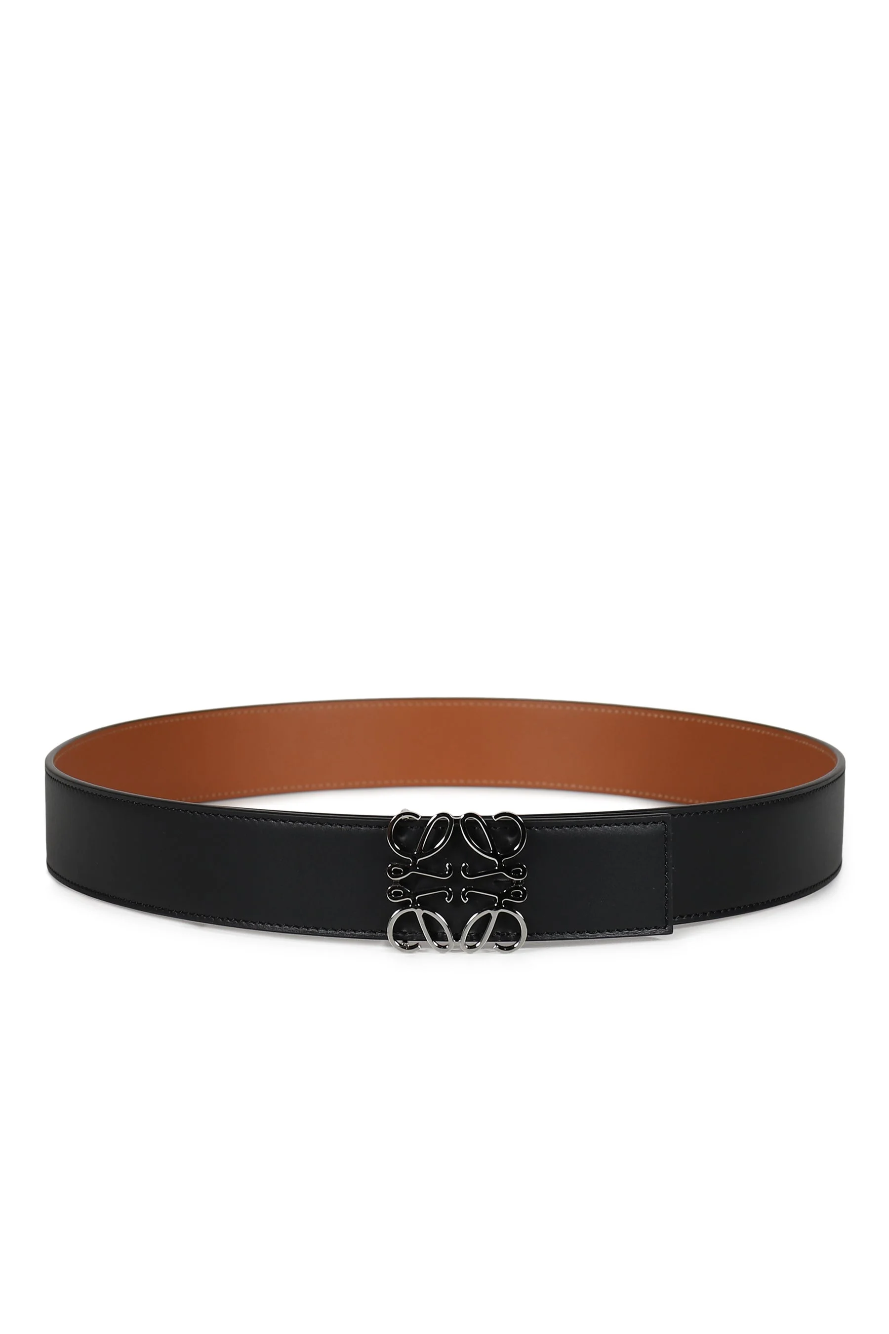 ANAGRAM REVERSIBLE 4CM BELT / BLK TAN PALLADIUM - 1