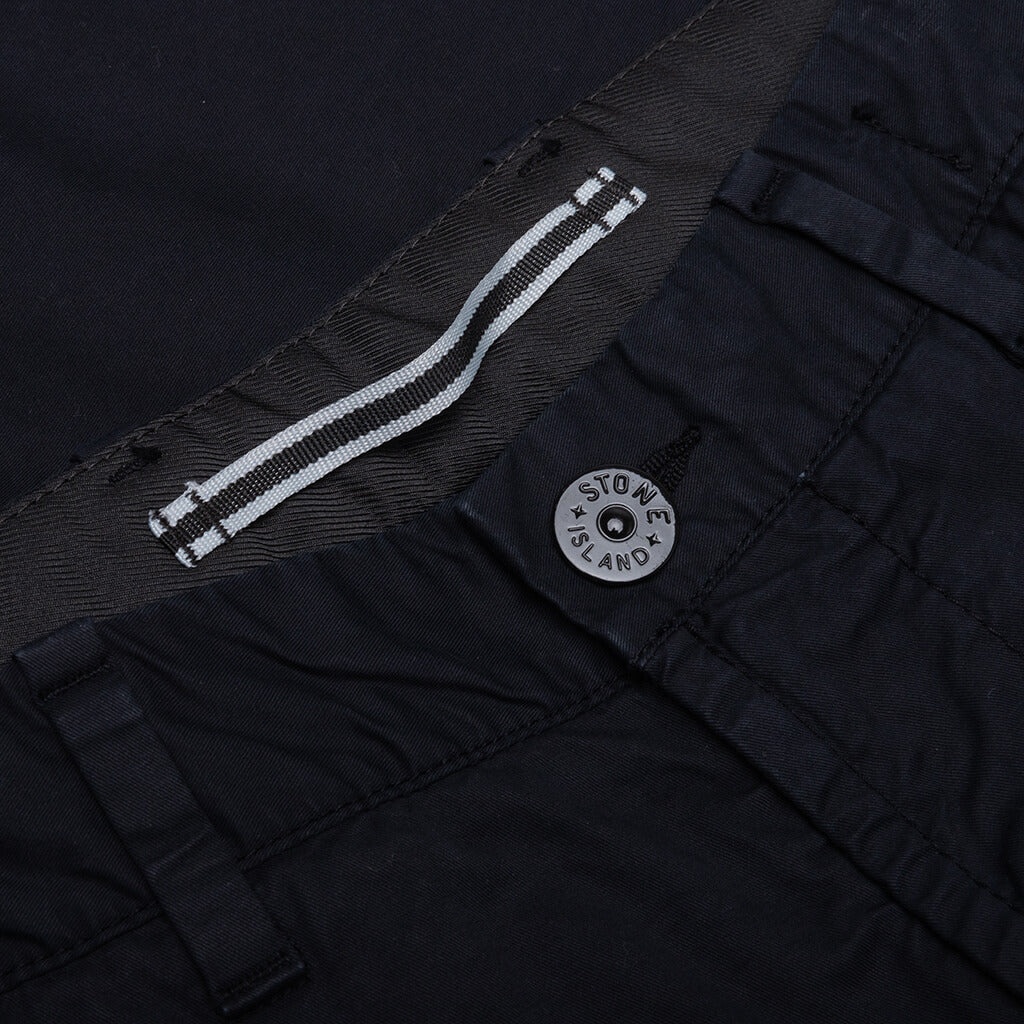 STRETCH GABARDINE TROUSERS - NAVY BLUE - 3