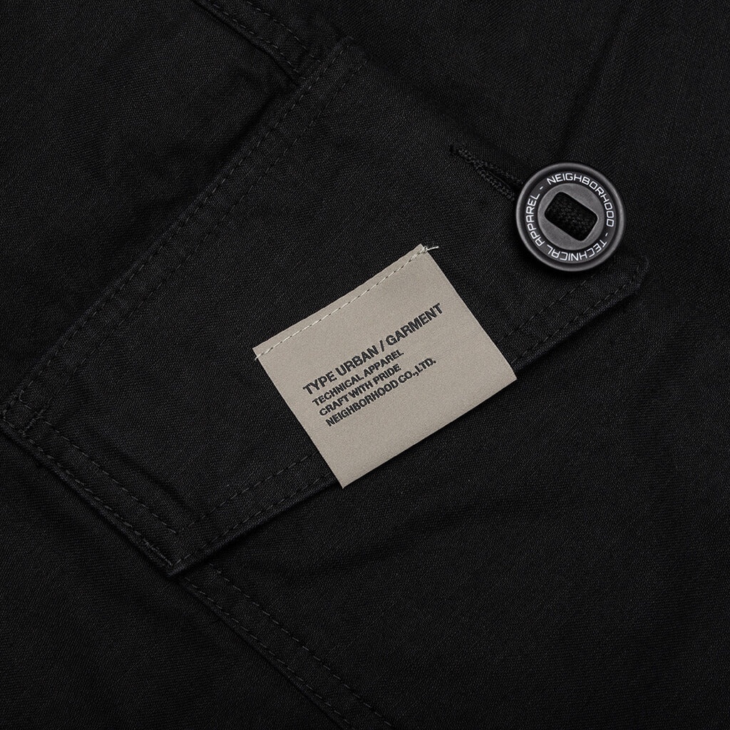 WIDE CARGO SHORTS PANTS - BLACK - 4