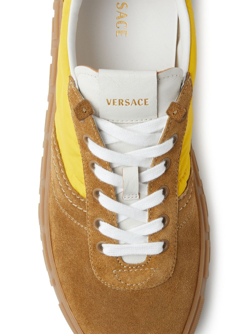 Greca suede & nylon sneakers 4