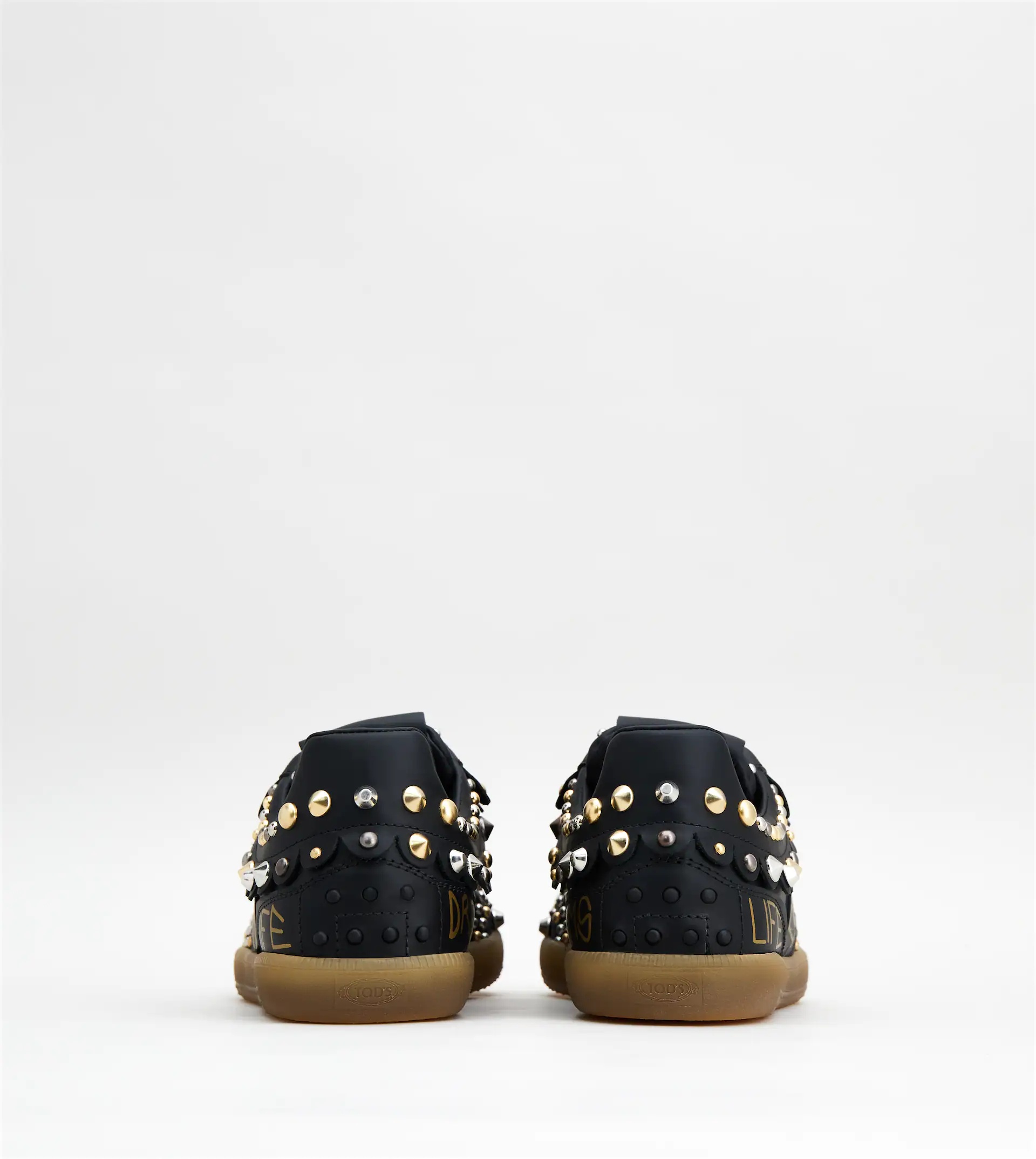 SNEAKERS IN LEATHER - BLACK - 2