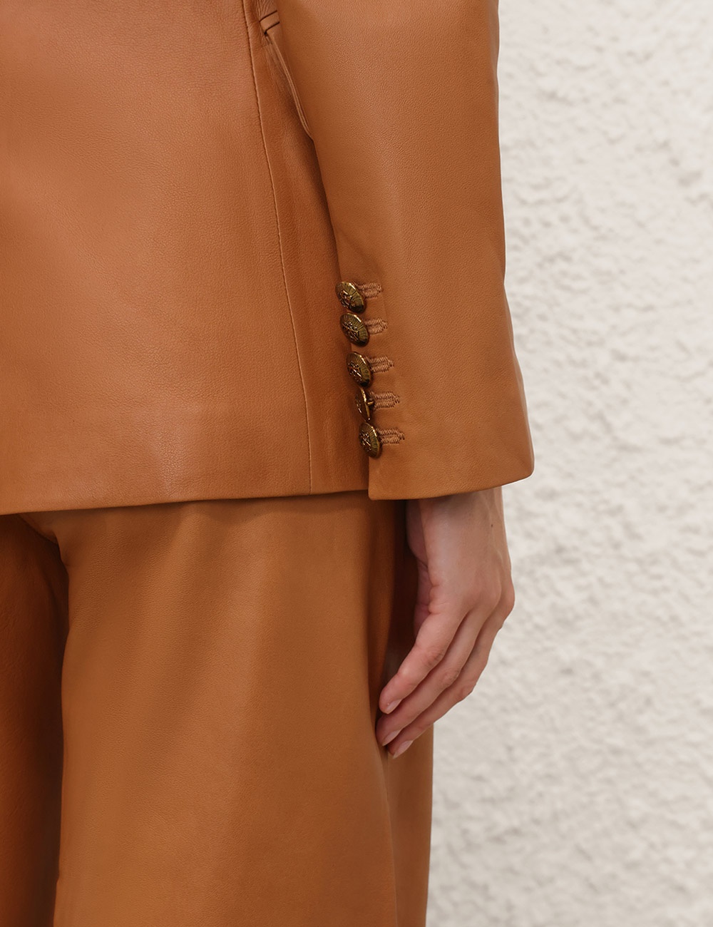 CRUSH LEATHER BLAZER - 5