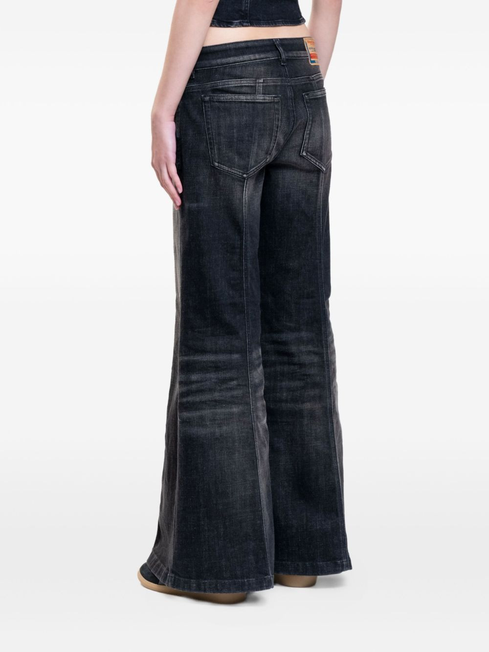 wide-leg high-waisted jeans - 3