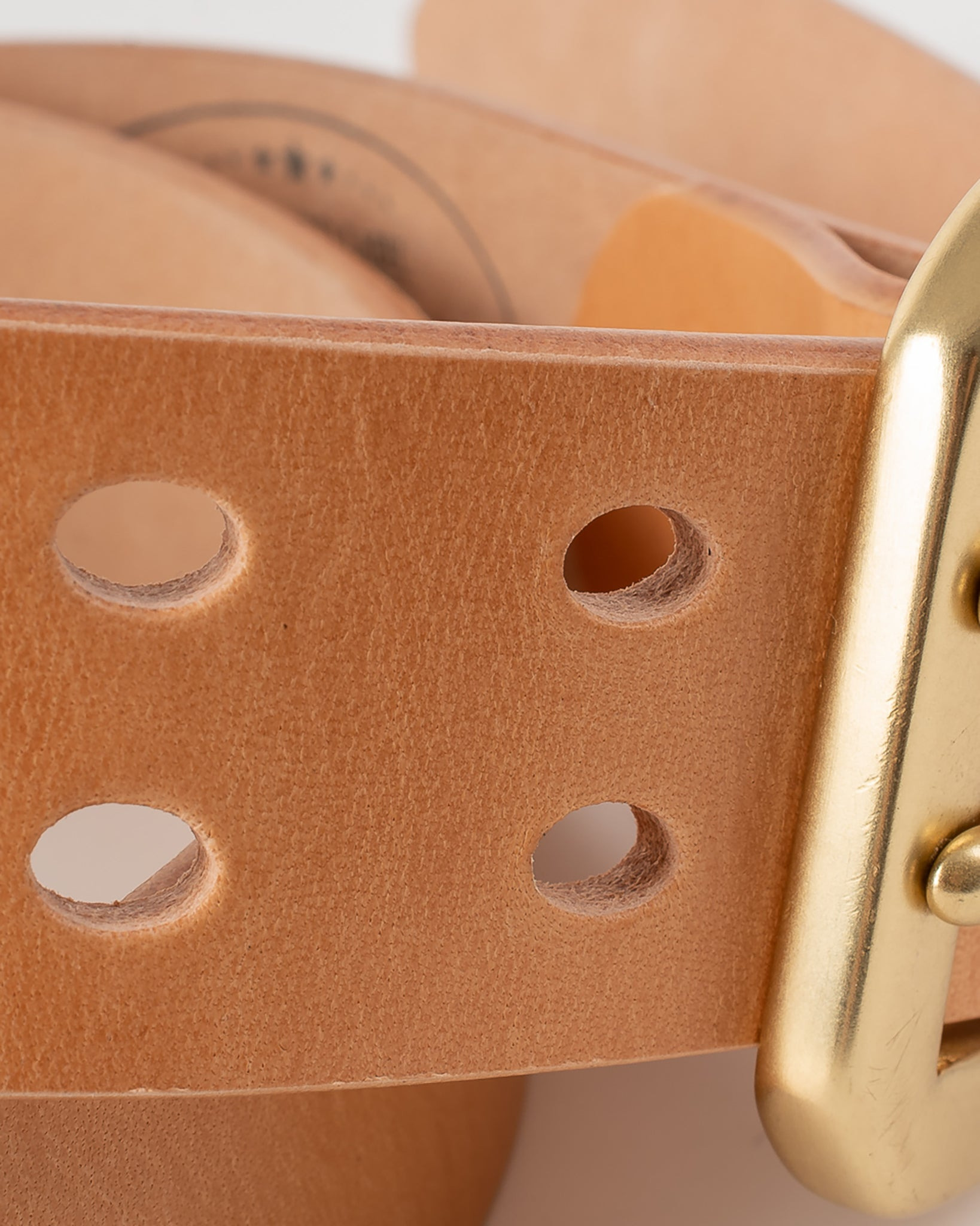 OGL-BELT-DPGAR-NAT OGL Double Prong Garrison Buckle Leather Belt - Natural - 8