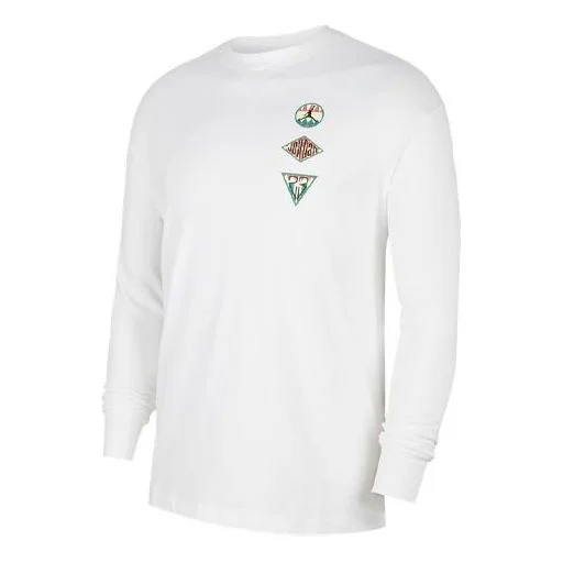 Air Jordan Sport Dna Logo Casual Sports Round Neck Pullover White CT3668-100 - 1