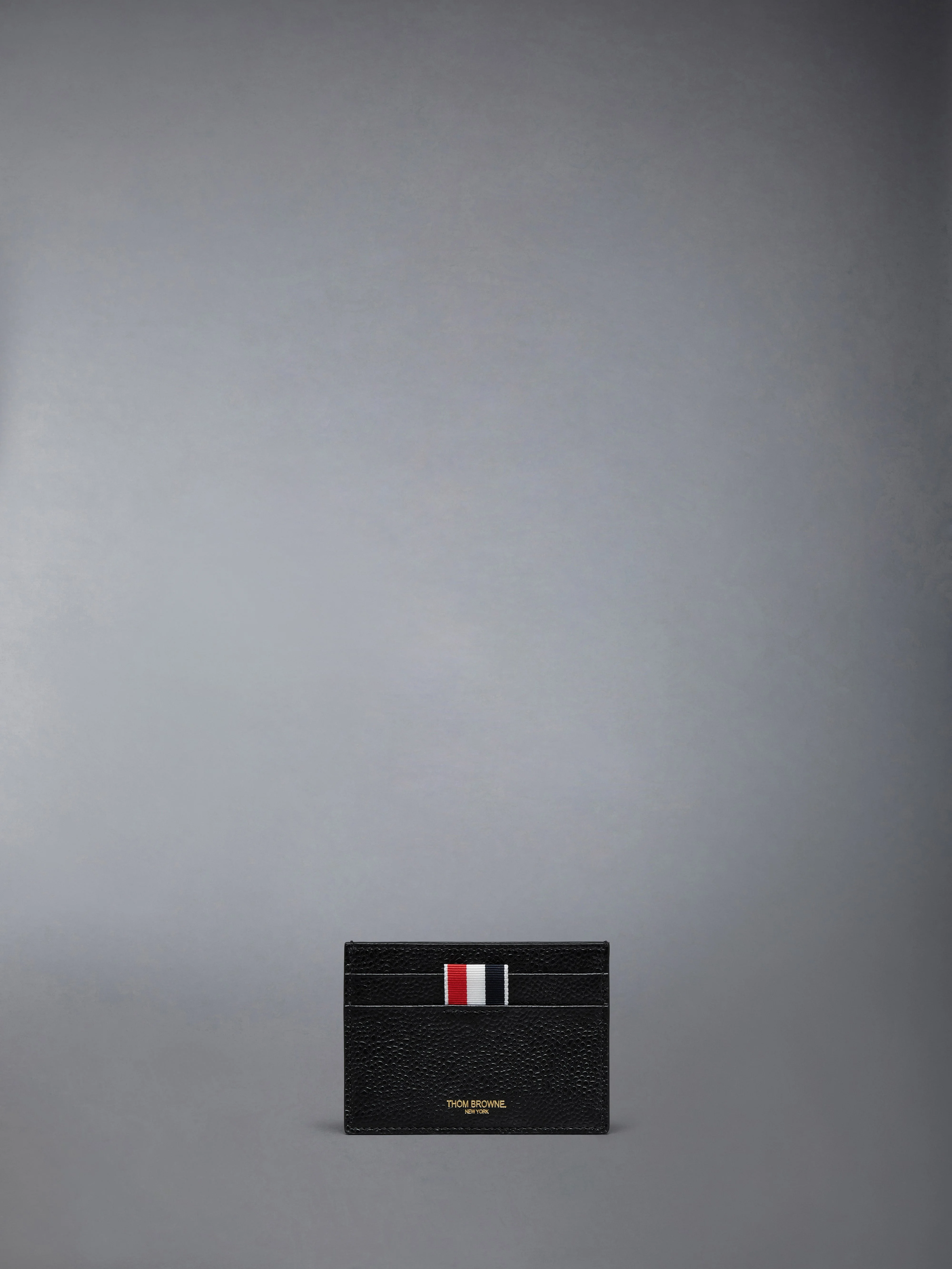 PEBBLE GRAIN GOOSE EMBROIDERY SINGLE CARD HOLDER - 1