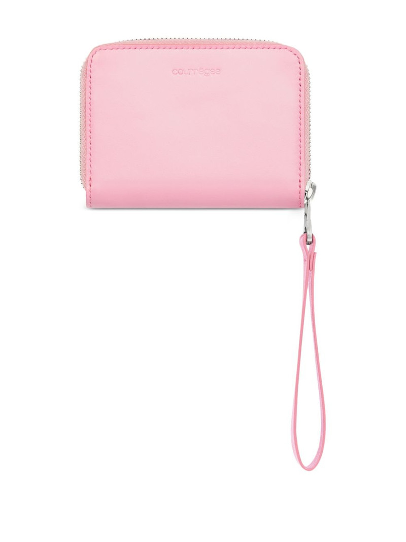courrèges zipped leather compact wallet outlook