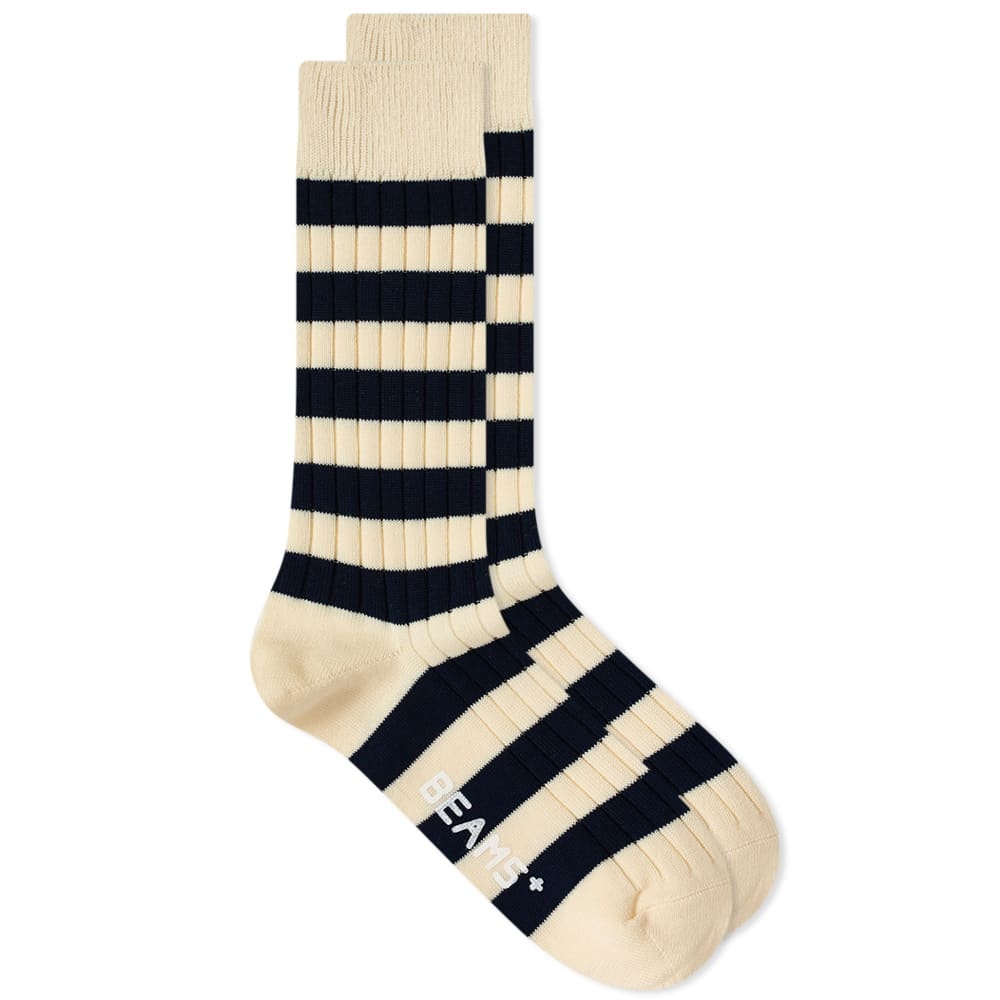 Beams Plus Rib Stripe Sock - 1