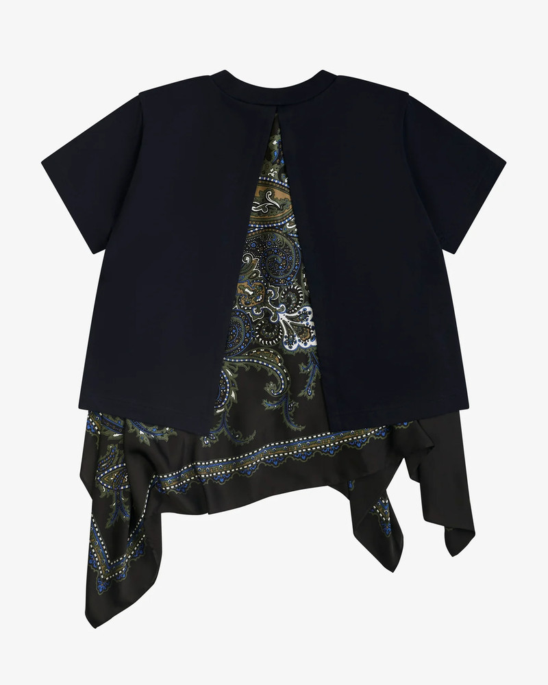 sacai Paisley Print X Cotton Jersey Shirt outlook