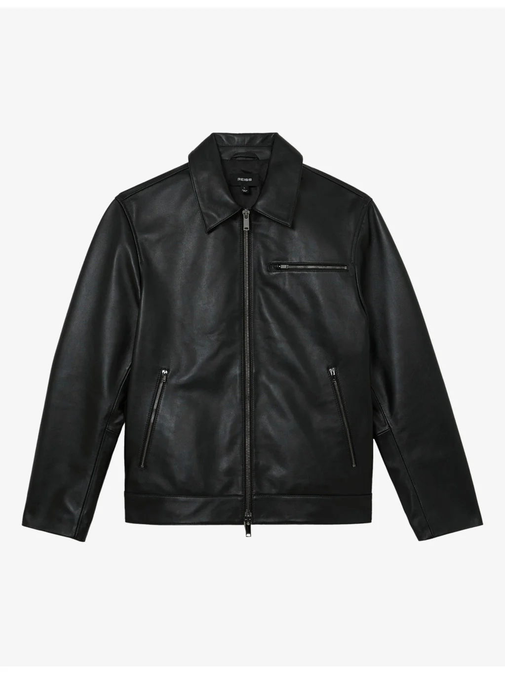Strader Zip-Through Leather Jacket - 1