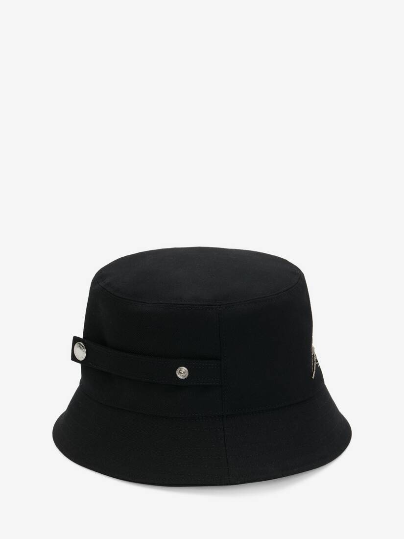 Men's Astral Jewel Embroidery Bucket Hat in Black - 3