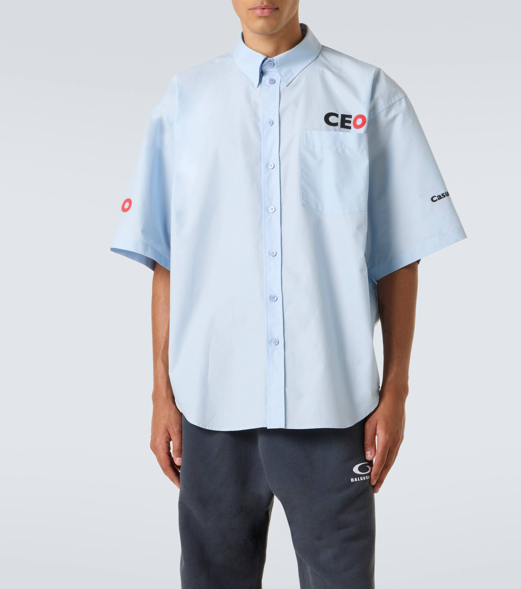 Oversized cotton poplin shirt - 3