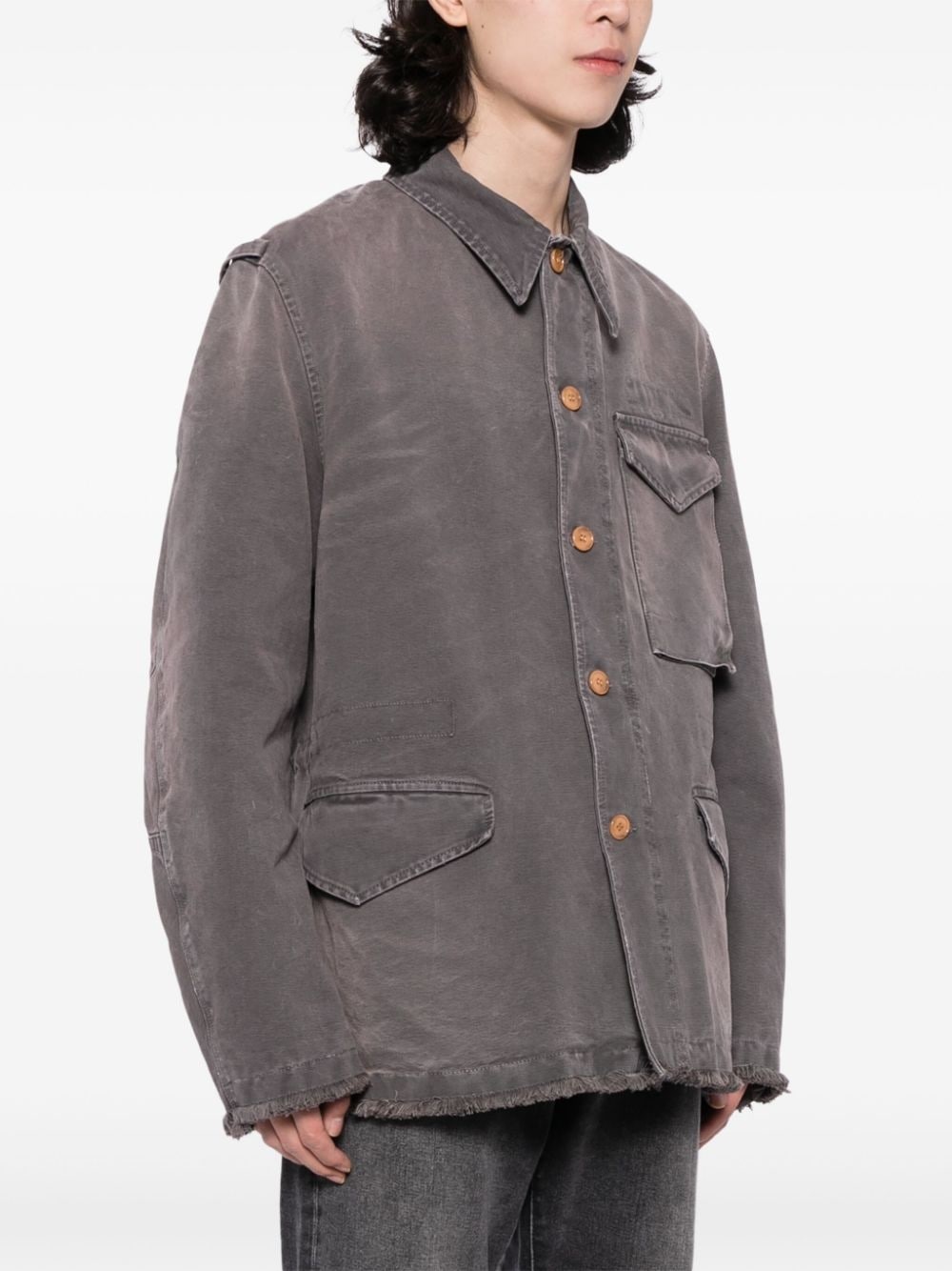 padded denim shirt jacket - 3
