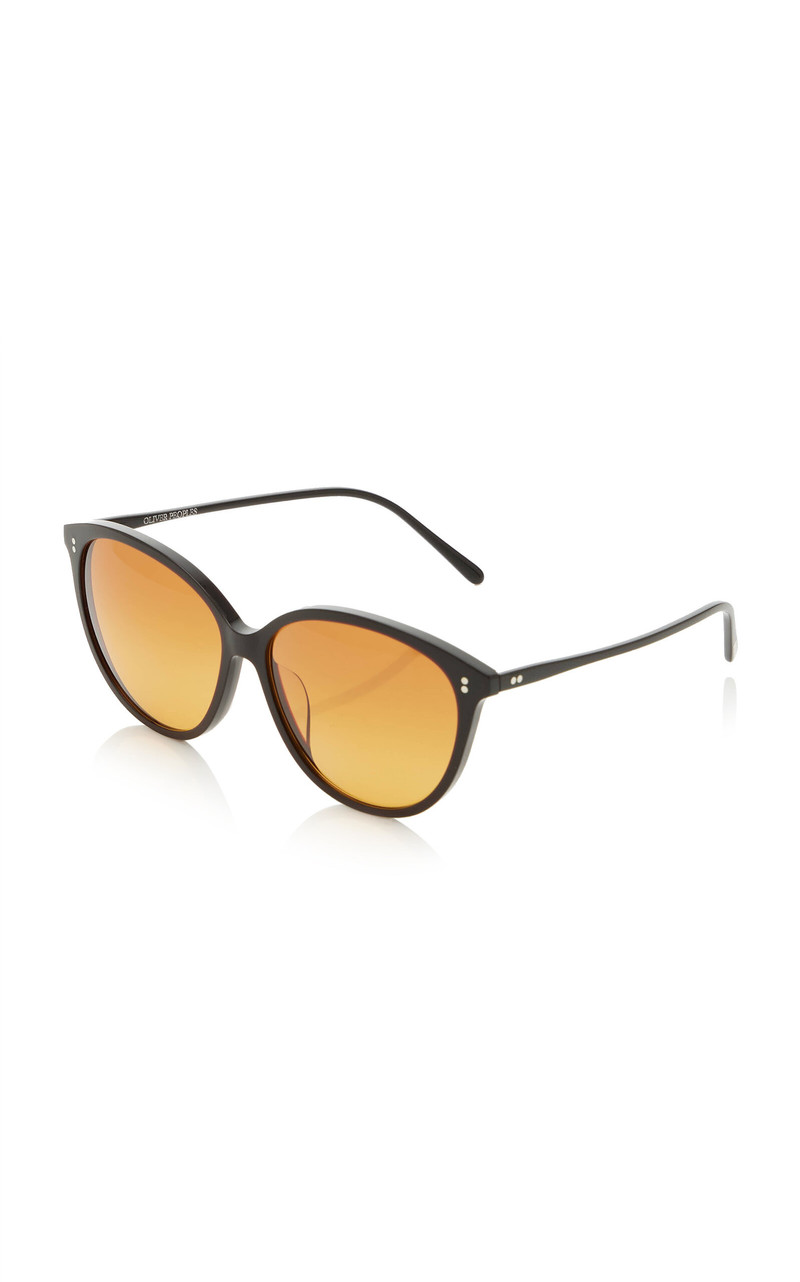 Oliver Peoples Soleau Round-Frame Acetate Sunglasses orange outlook
