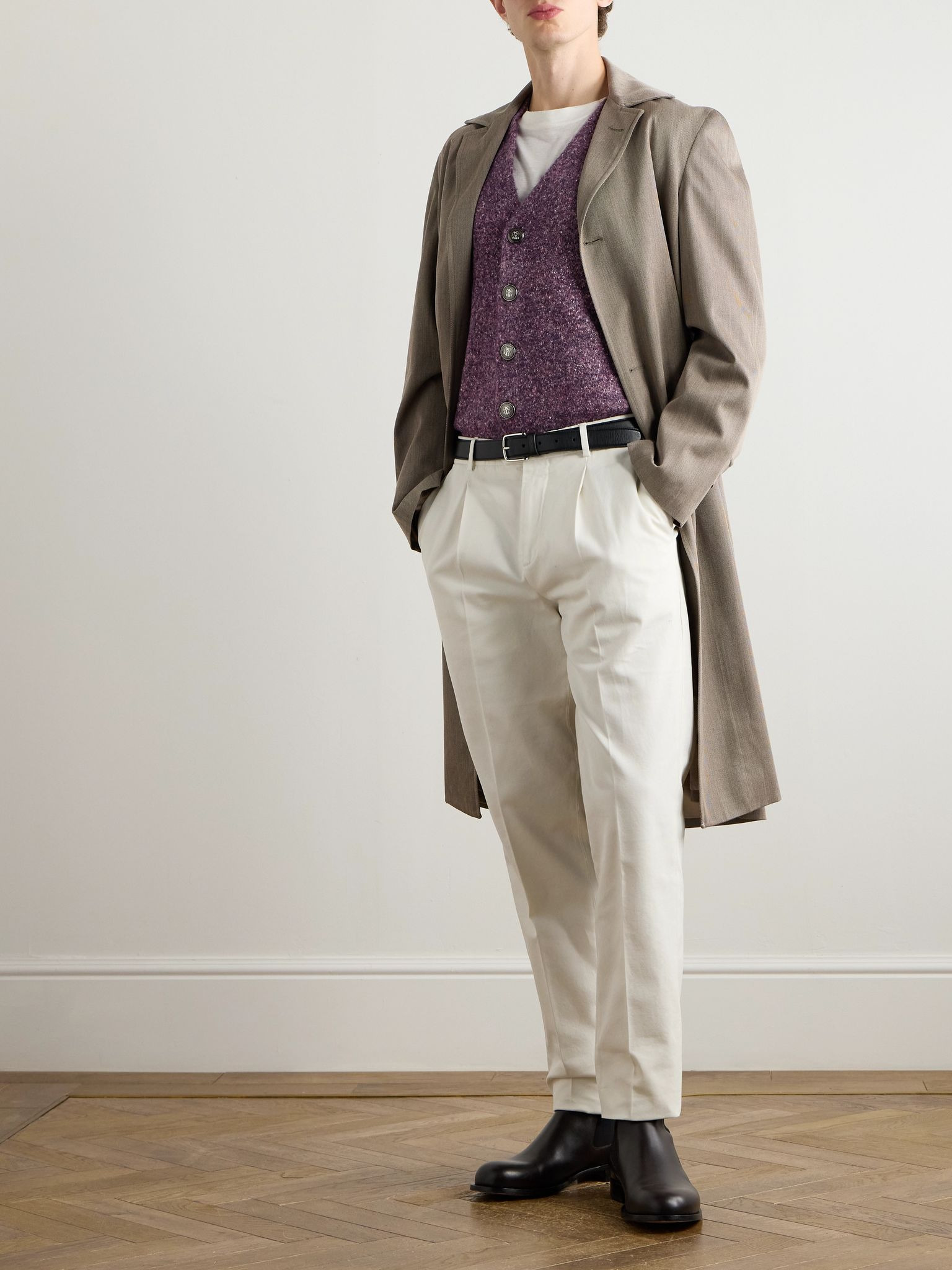 Knitted Cardigan Purple - 2